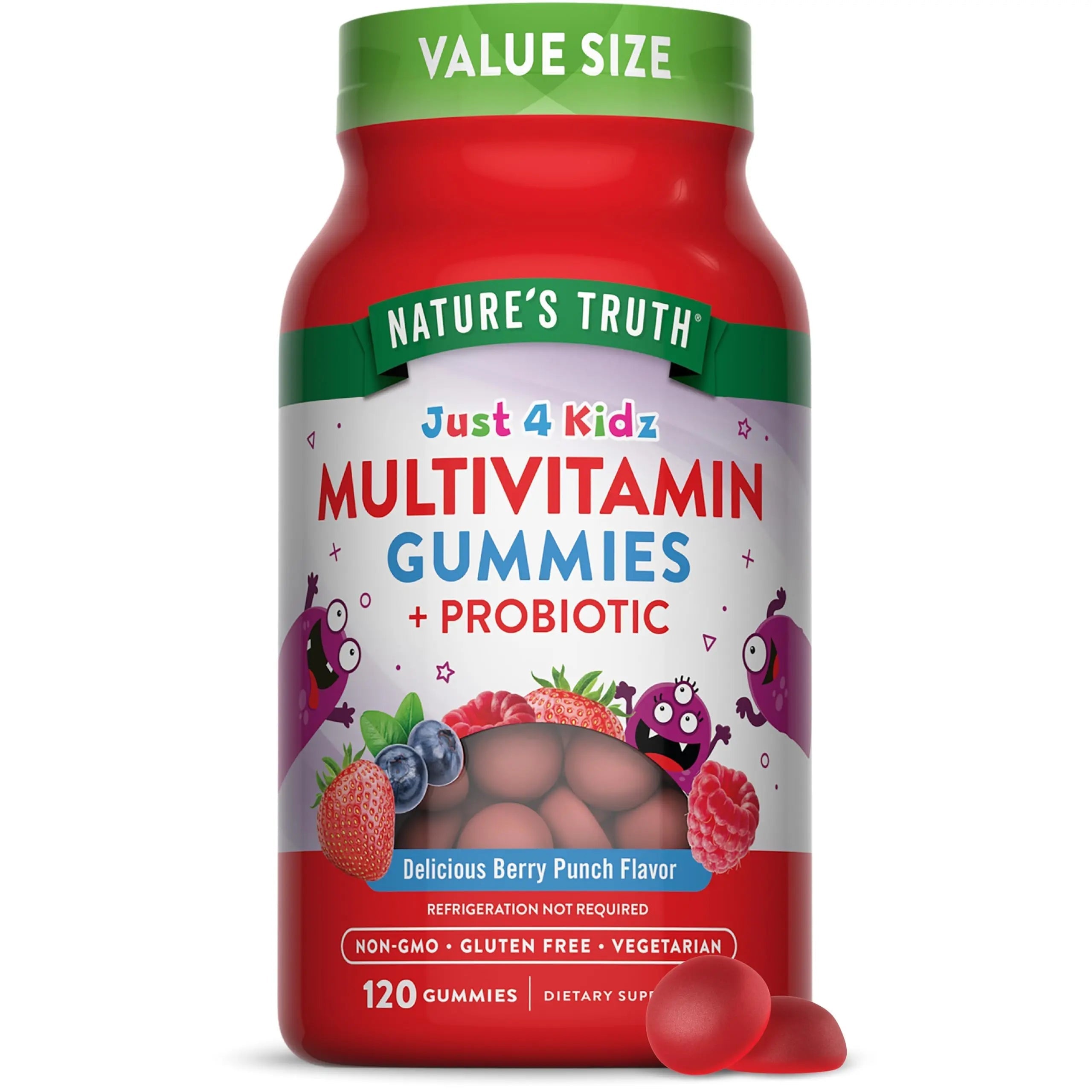 Nature's Truth Kids Multivitamin Gummies with Probiotics | 120 Count | Berry Punch Flavor | Vegetarian, Non-GMO & Gluten Free Supplement Nature's TruthAu supplements
