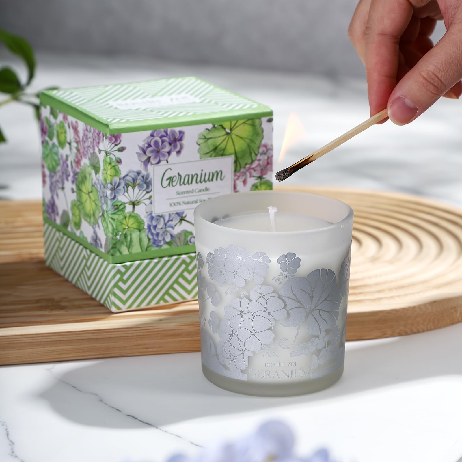 ROMIIE ZOI Scented Candle - Geranium - 6oz Aromatherapy Soy Wax Jar Candle for Home, Gifts for Women ROMIIE ZOIAu supplements