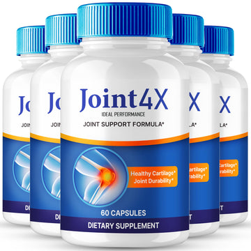 IDEAL PERFORMANCE Joint4X Joint Support Capsules, Official Joint-4X Supplement Pills, All-Natural Formula to Fortify Bones and Bolster Flexibility - Maximum Strength, Joint 4X Pills Reviews (5 Pack) IDEAL PERFORMANCEAu supplements