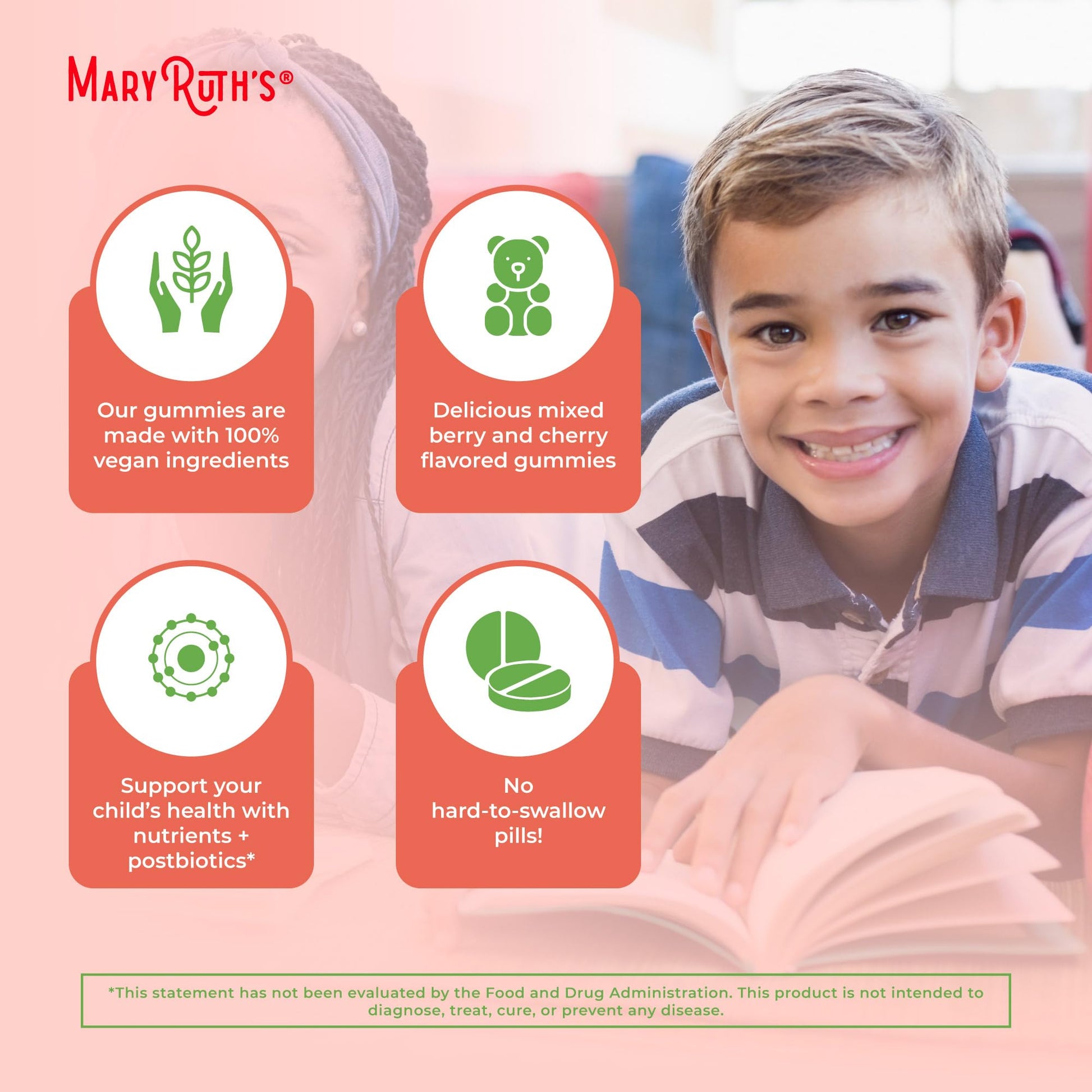 Kids Vitamins by MaryRuth's | USDA Organic | Multivitamin Gummies + Postbiotics for Ages 4+ | Multivitamin for Kids with Lactobacillus Rhamnosus | Children’s Vitamins | Vegan | Non-GMO | 60 Count MARYRUTH'SAu supplements
