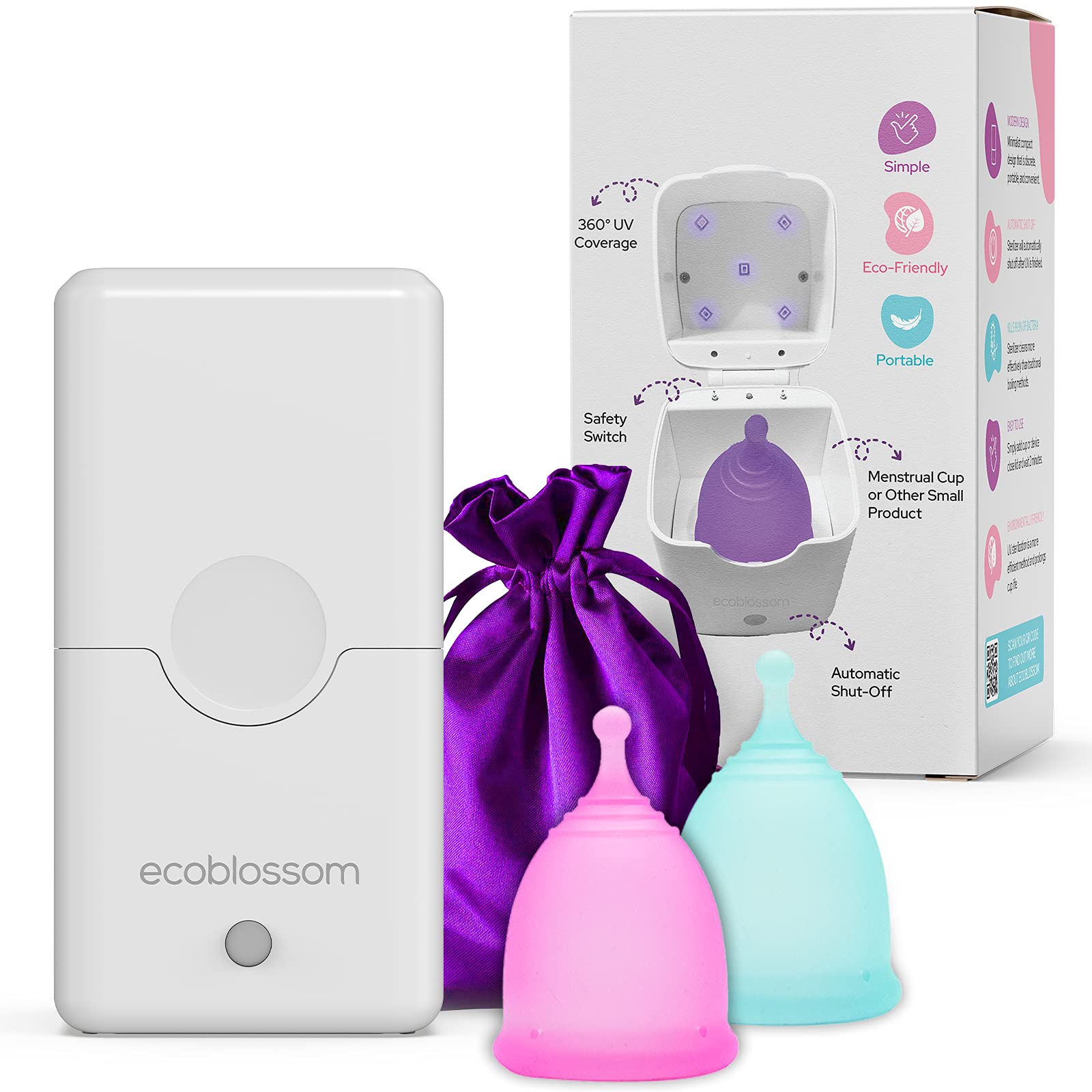 Ecoblossom Menstrual Cup Sterilizer - Modern Menstrual Cup Cleaner Unscented Sanitizer EcoBlossomAu supplements
