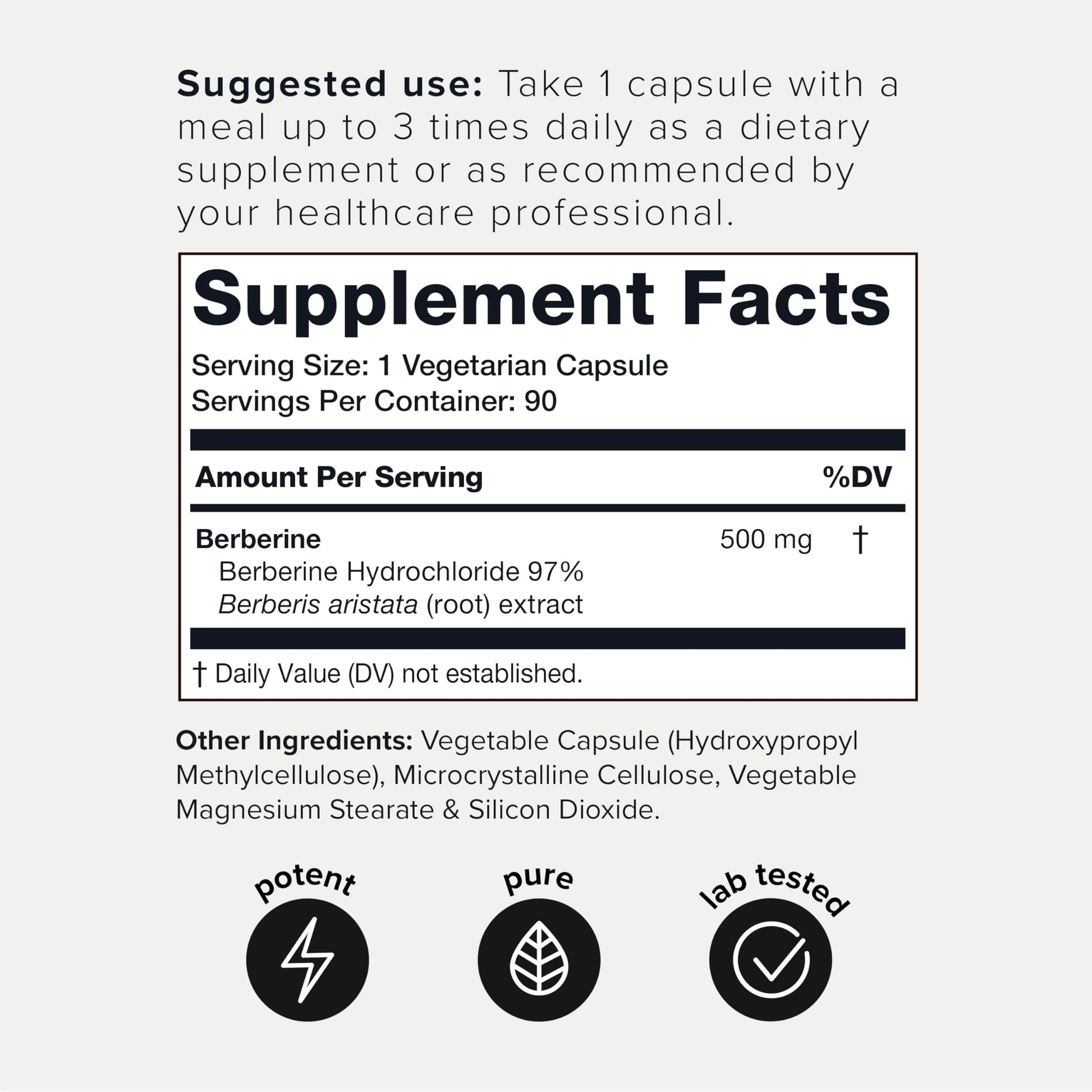 Toniiq Ultra High Strength Berberine HCl 500mg from The Himalayas - Berberine Suppleme ToniiqUS supplements