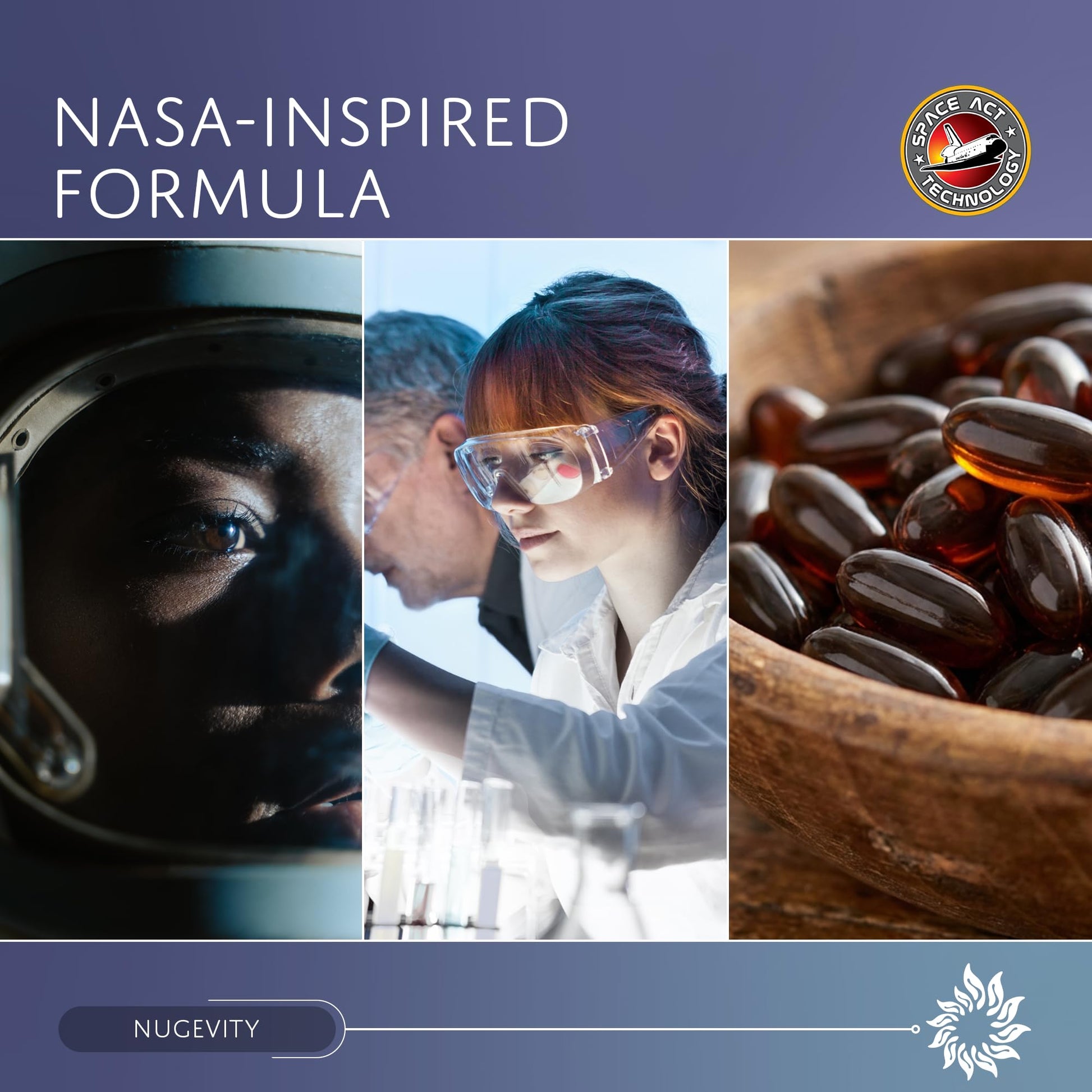 Nugevity OS2 Ocular Support Solution - Patented Eye Vitamins for Macular Health, Dry Eye and Blue Light - Lutein, Zeaxanthin, Omega 3, Astaxanthin and AREDS2 Supplements, Co-Developed by NASA, 90 ct NugevityAu supplements
