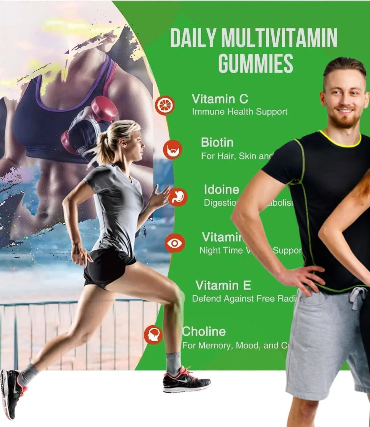 Organic Greek® Multivitamin Gummies with Vitamin A, C, D, E, Zinc, B12, Biotin, B6, Iodine, Pantothenic Acid for Men & Women Organic GreekAu supplements