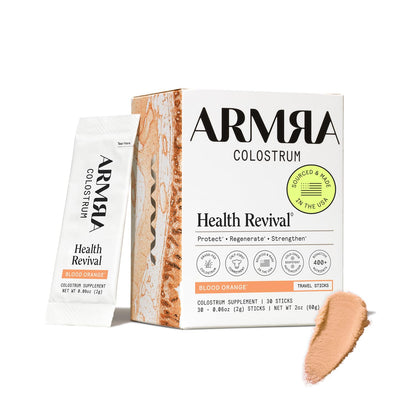 ARMRA Colostrum™ Powder | Blood Orange | Gut Health & Bloating | Skin & Hair | Immunity | Keto, Gluten & Fat-Free | 30 Servings ARMRAUS supplements