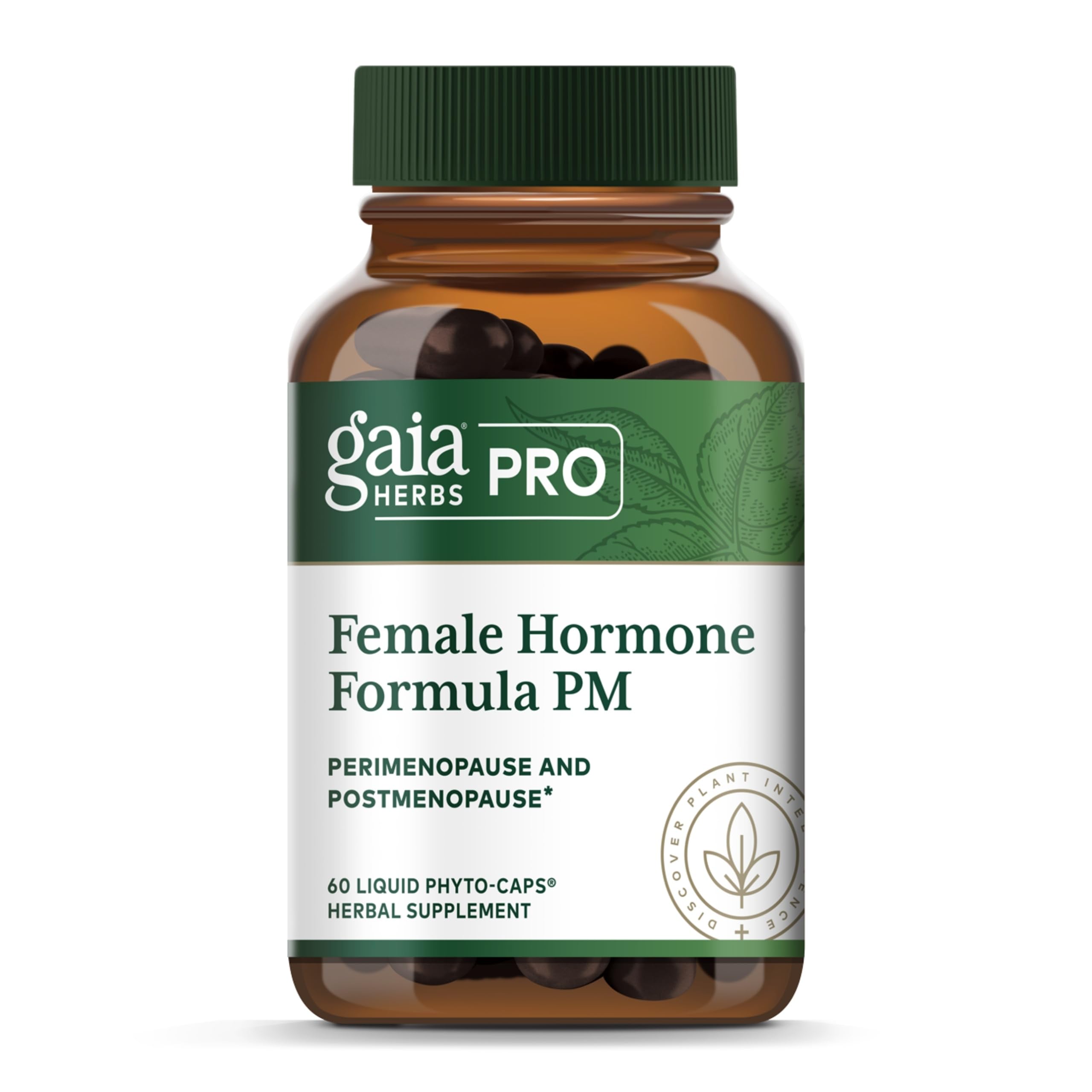 Gaia Herbs Pro Female Hormone Formula PM - Women's Health Supplement for Menopause & Sleep Support - Black Cohosh & St. John's Wort - Vegan, Soy-Free & Gluten-Free - 60 Liquid Phyto-Caps (30 Servings) Gaia Herbs PROAu supplements