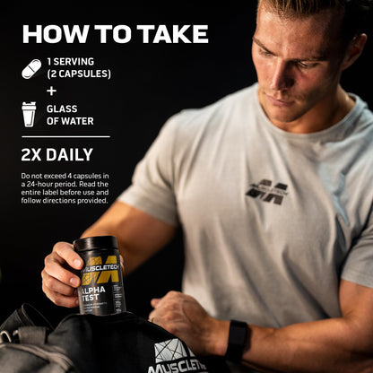 Testosterone Booster for Men, MuscleTech AlphaTest, Tribulus Terrestris & Boron Suppleme MuscleTechUS supplements