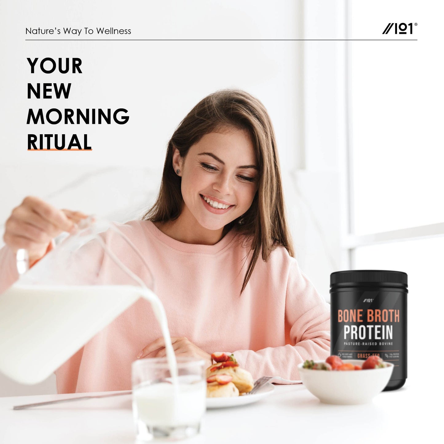 Bone Broth Beef Protein Powder - 400g - Unflavoured - 100% Grass-Fed & Pasture Raised Beef ALPHA01US supplements