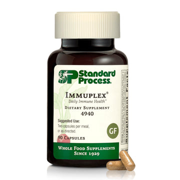 Standard Process Inc. Immuplex - Daily Immune Support Supplement with Folate, Iron, Vitamin C & Vitamin A - Mineral Supplement with Antioxidant Ingredients - 90 Capsules Standard Process Inc.Au supplements