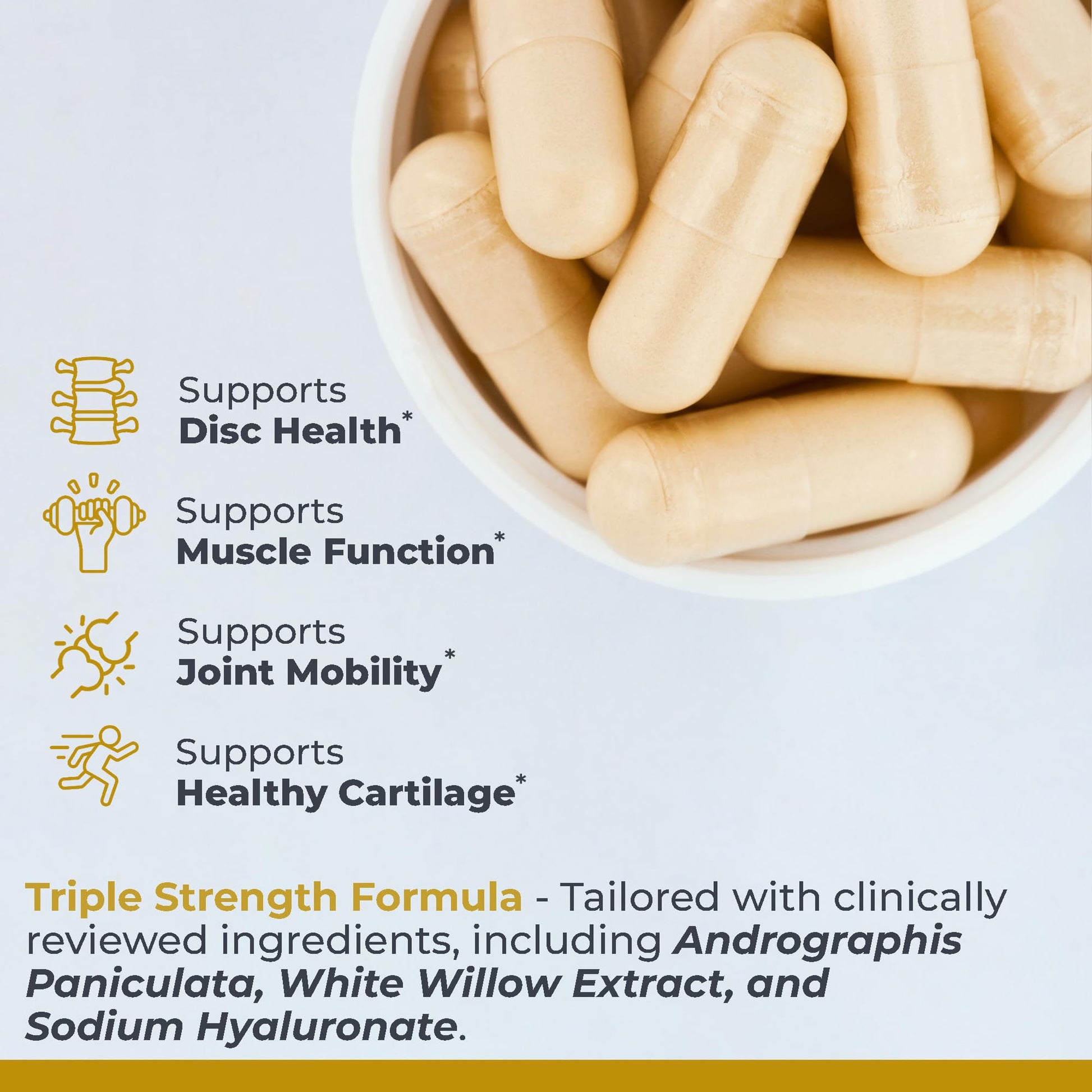 Premier Research Labs Joint & Disc Support Supplement - for Men & Women, Glucosamine, Joint Mobility and Muscle Health, Cartilage Repair, Gluten Free, Plant-Sourced - 90 Capsules Premier Research LabsAu supplements