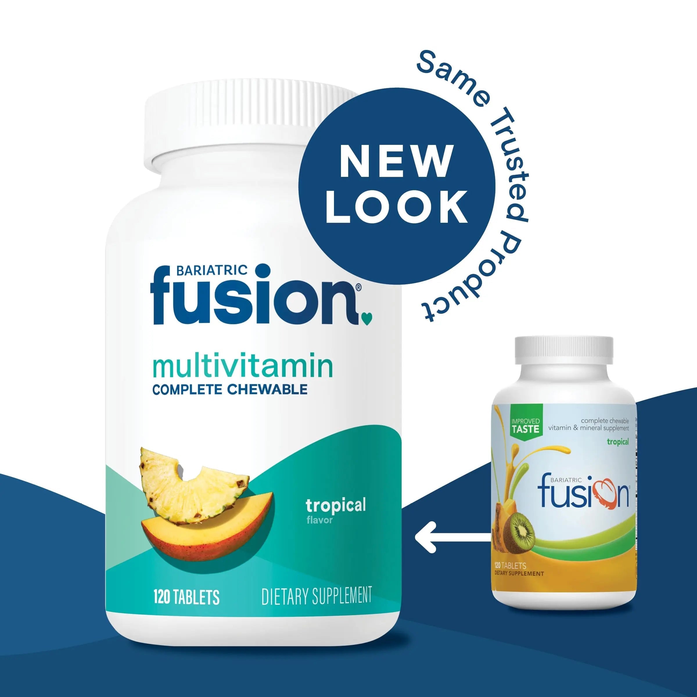 Bariatric Fusion Bariatric Multivitamin with Iron Complete Chewable | Tropical Flavor | Post Bariatric Vitamins Bariatric FusionAu supplements