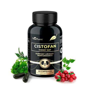 CISTOFAN Kidney Support Supplement – Herbal Formula with Java Tea, Birch Leaf, Parsley & Cranberry – Supports Urinary Tract & Kidney Function – Natural Diuresis – 60 Capsules – Non-GMO – Made in EU VitaPharmAu supplements