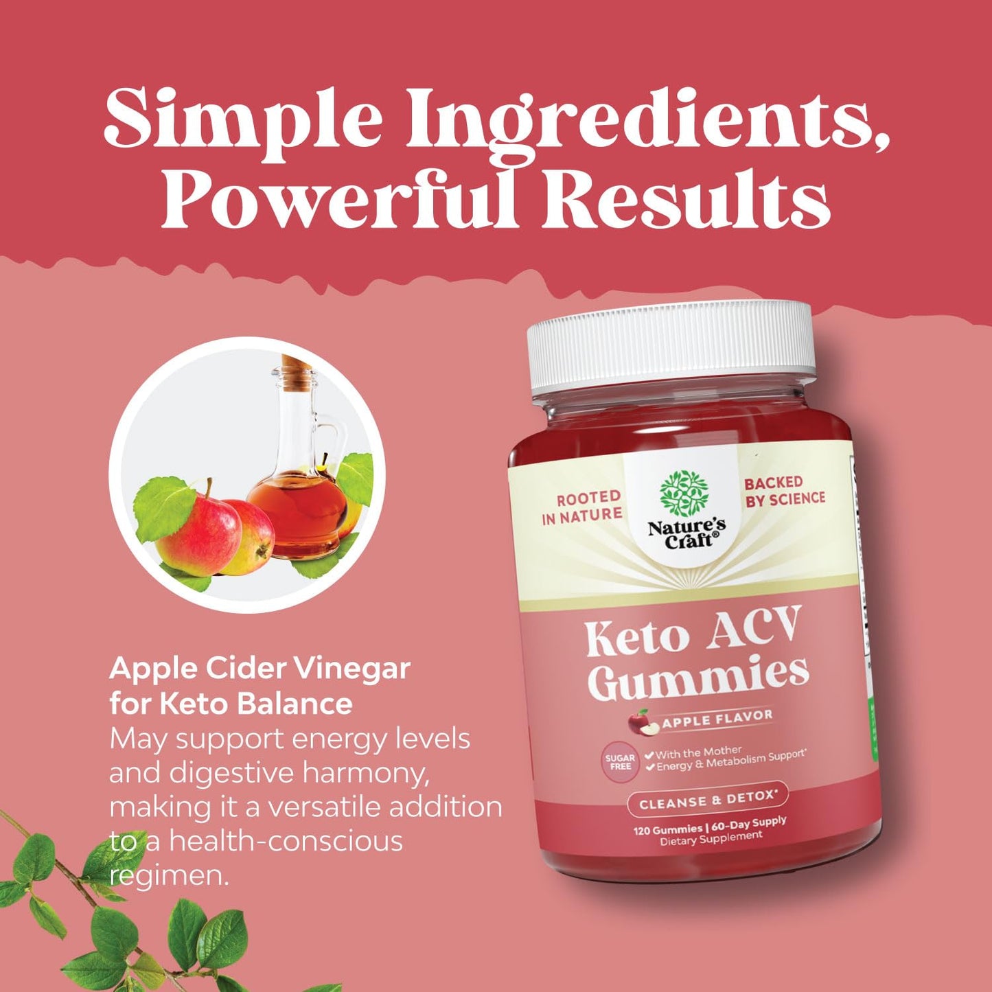 Vegan Advanced Keto ACV Gummies - Keto Apple Cider Vinegar Gummies Sugar Free Natures CraftUS supplements