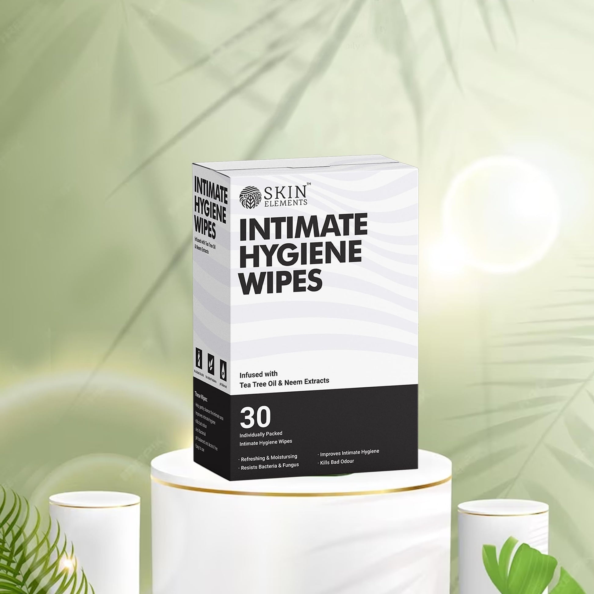 Skin Elements Intimate Hygiene Wipes | pH Balanced Wipes with Tea Tree Oil | Avoids Itching and Bad Odor Skin ElementsAu supplements