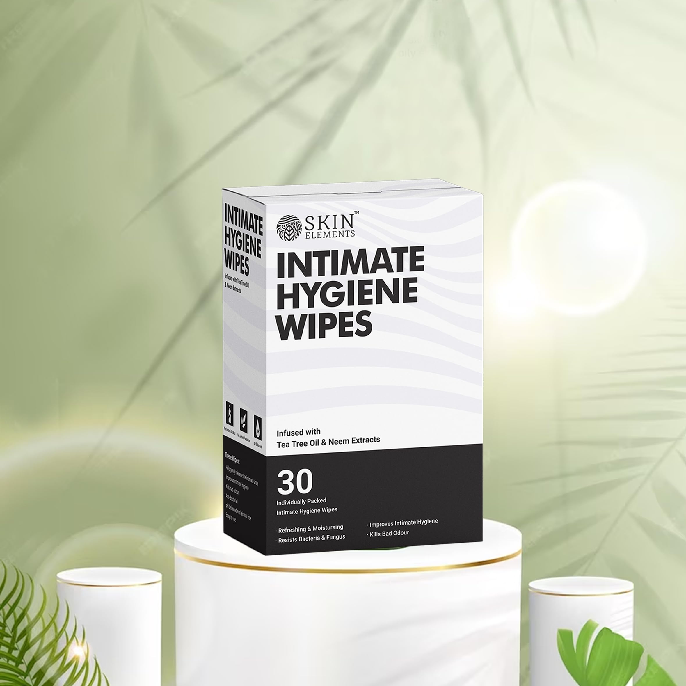 Skin Elements Intimate Hygiene Wipes | pH Balanced Wipes with Tea Tree Oil | Avoids Itching and Bad Odor Skin ElementsAu supplements