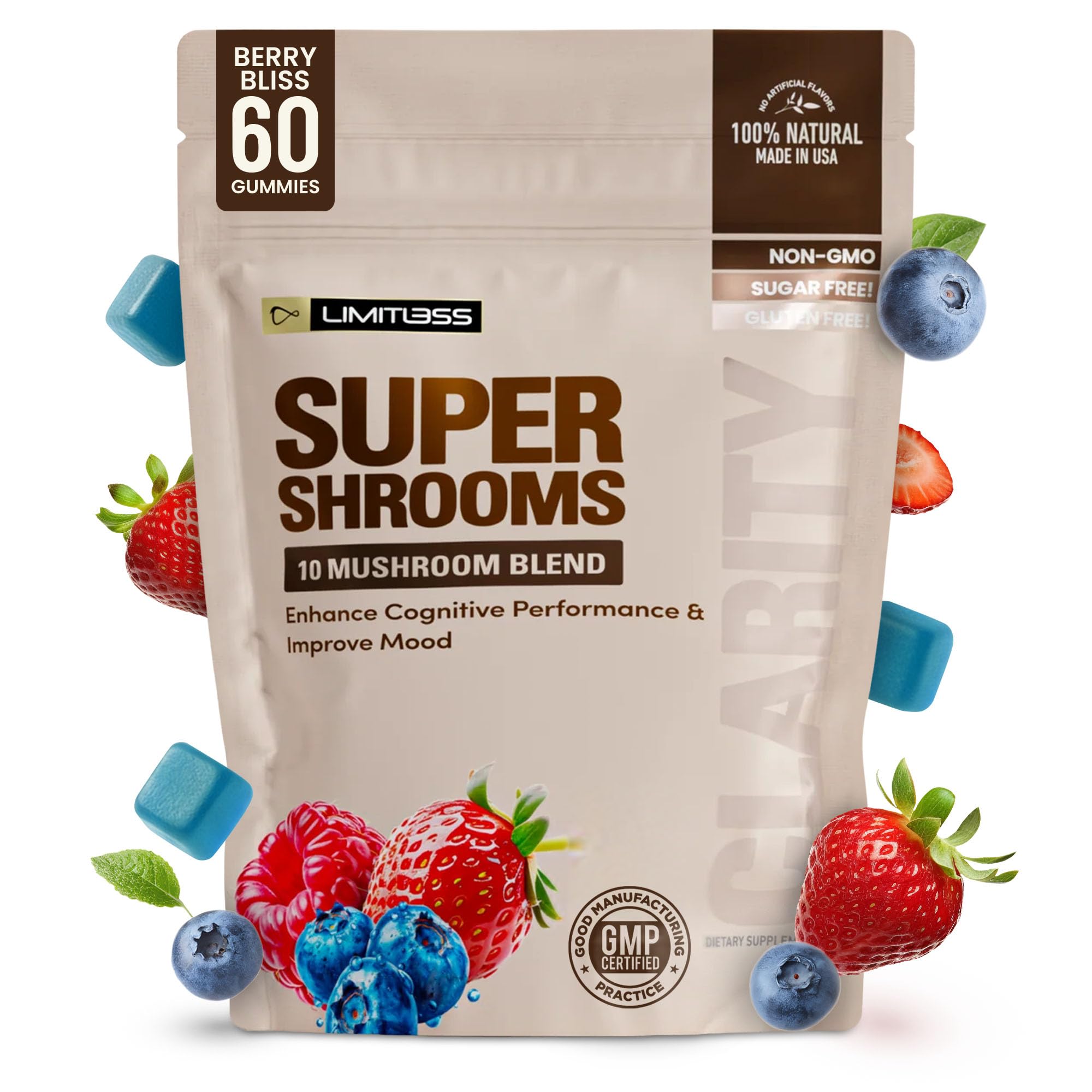 Limitless Supershrooms Smart Focus Gummies - 30 Day Supply LIMITLESS XAu supplements
