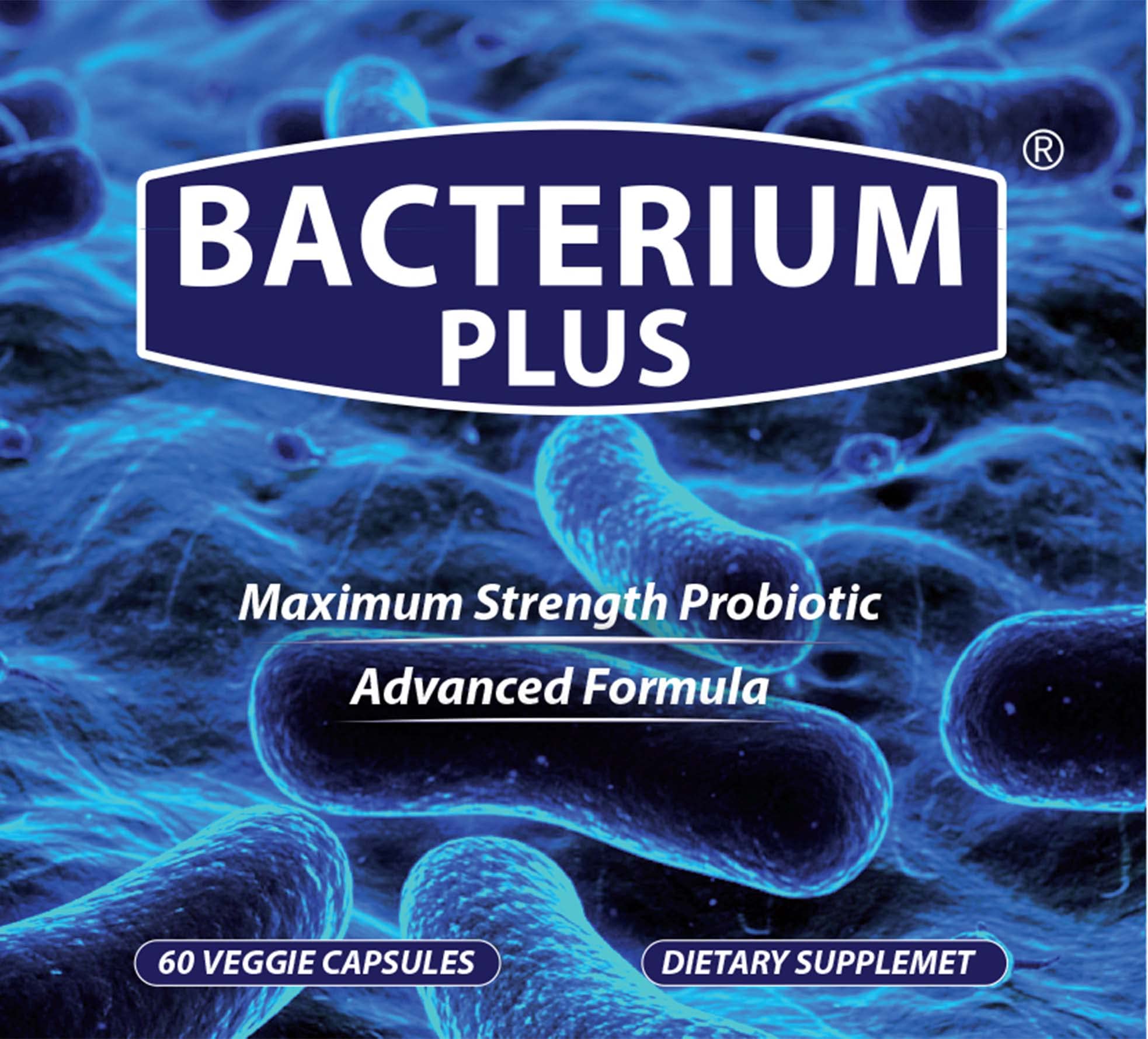 Bacterium Plus - Maximum Strength Probiotics - Probiotic Blend to Improve Instestinal Health, 100% Natural Digestive Supplement - 60 Capsules BACTERIUM PLUSAu supplements
