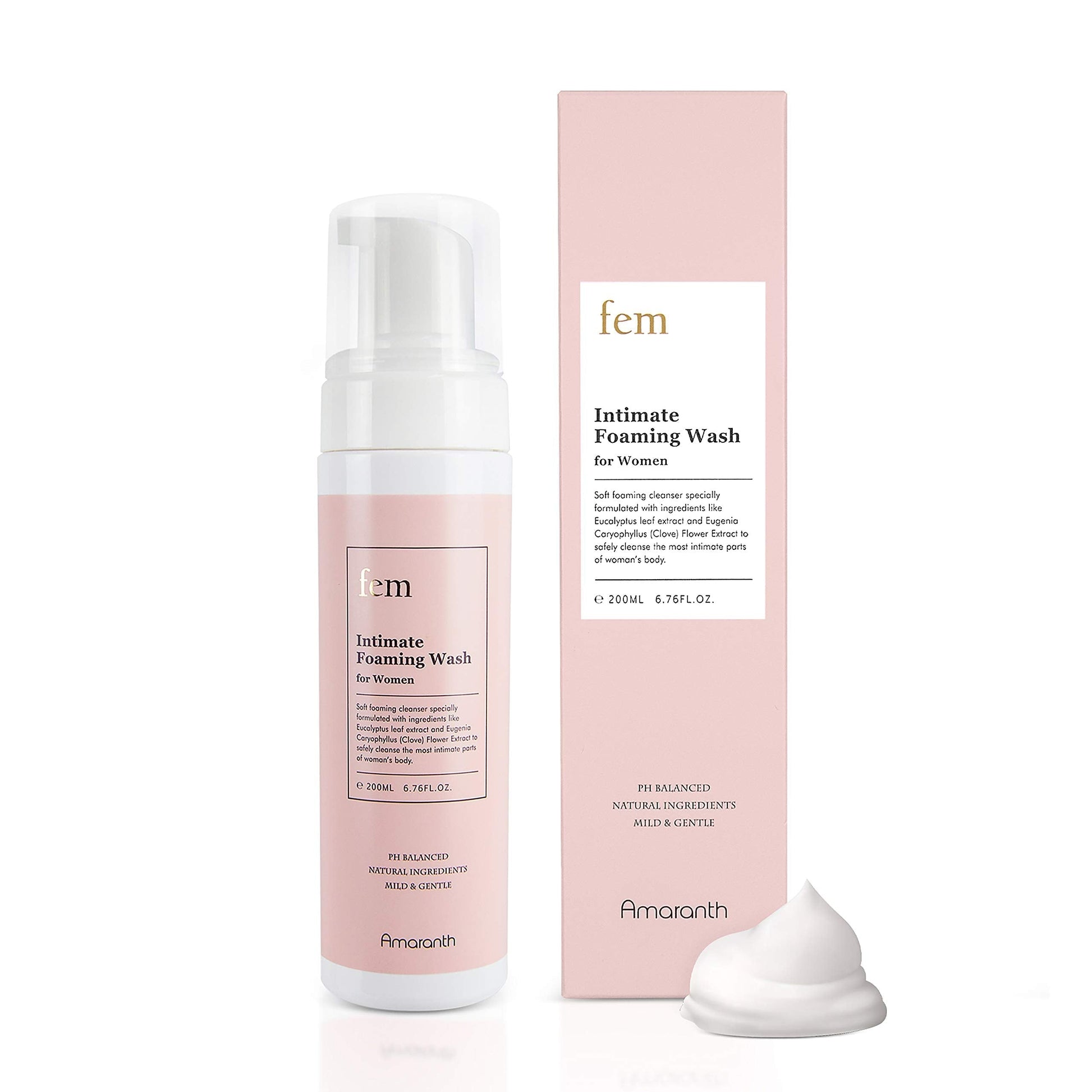 fem pH Balance Intimate Wash for Women, Feminine Wash for Sensitive Skin, Gentle Cleanser AmaranthAu supplements