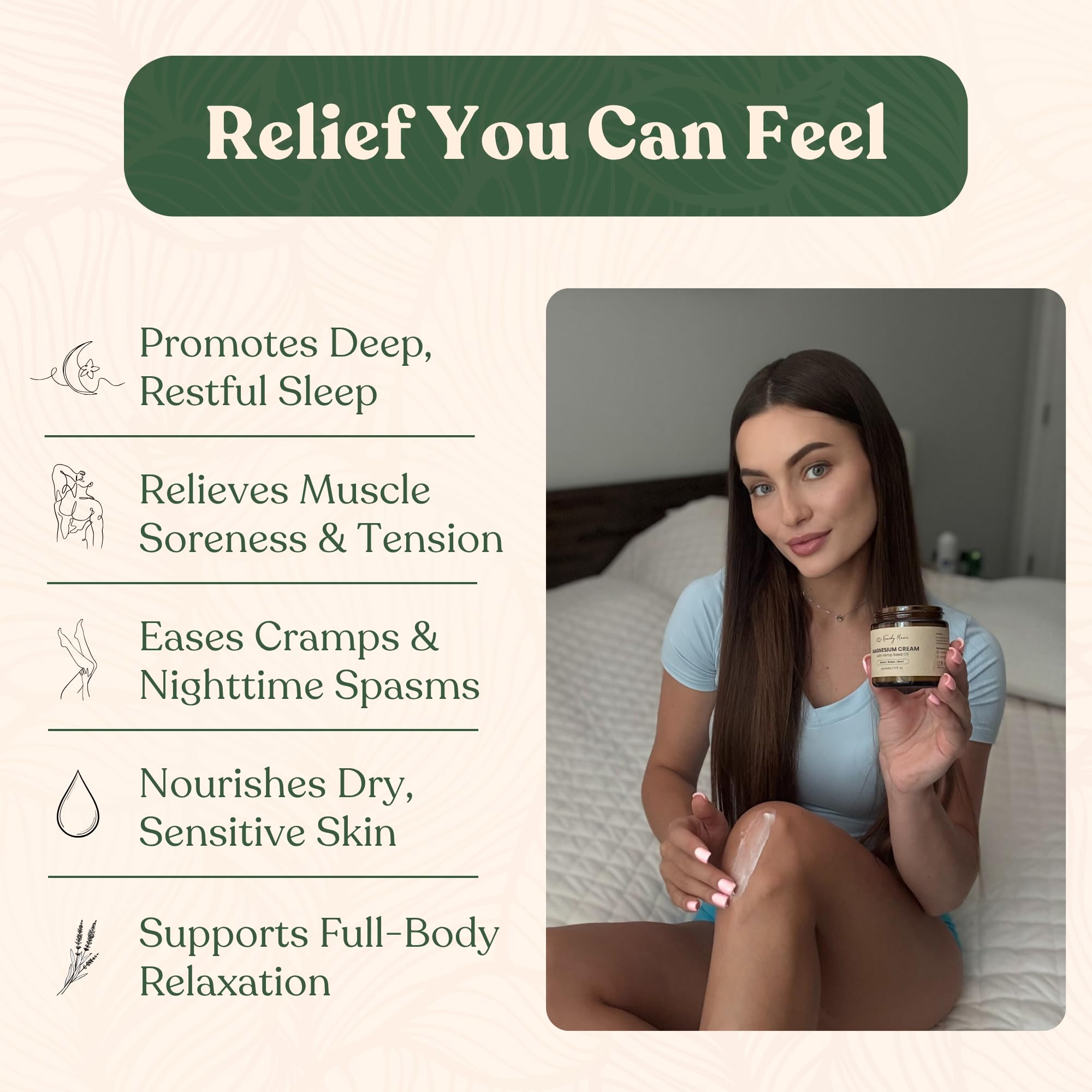 Remedy Mama Magnesium Cream for Sleep, Cramps & Muscle Soreness – with Hemp Seed Oil, Jojoba, Shea & Mango Butter – Natural, Skin-Friendly & Safe for Kids – Lavender – 4oz Glass Jar – Made in Canada Remedy MamaAu supplements