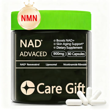 CARE GIFT NAD Supplement, NAD Nicotinamide Riboside Resveratrol 900mg - Liposomal NAD Supplements for Women & Men,NMNH Supplement Alternative for Energy, Focus, Anti-Aging (1 Pack) CARE GIFTAu supplements