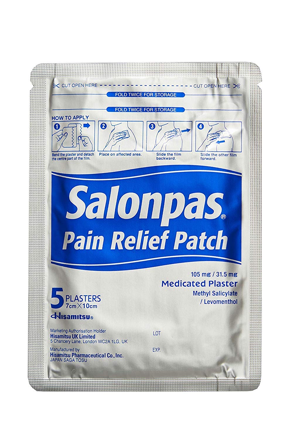 Salonpas Pain Relief Patches 5 Each SalonpasAu supplements