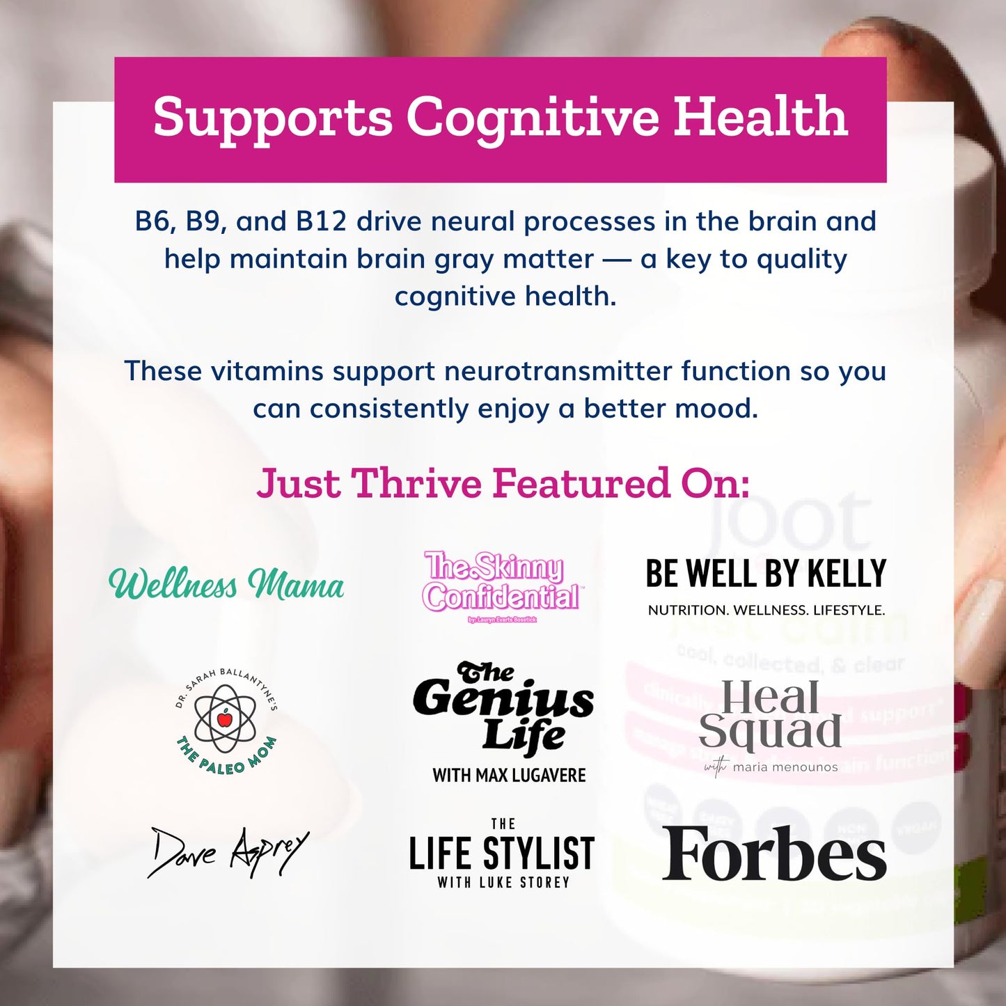 Just Thrive - Just Calm - Cortisol Manager - Calming, Memory, and Mood Support Supplement - Vegan, 30 Calm Capsules Just ThriveUS supplements