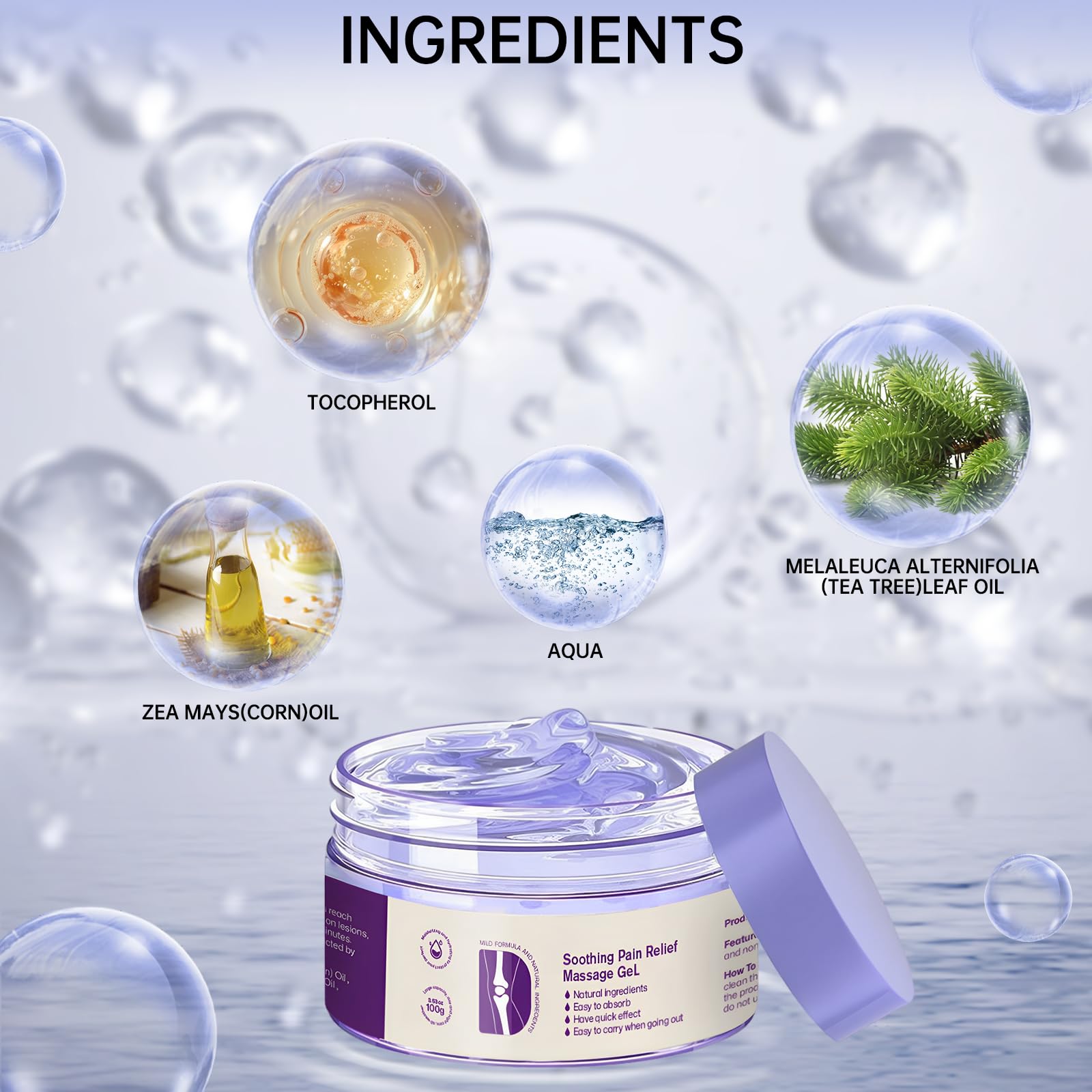 2PCS Kresin Joint Pain Gel Purple Gel,Soothing Pain Relief MassageGel,Purple Joint Repair Cream,Effective Soothesfor Back, Neck, Hands, and Feet MEIEGOUAu supplements