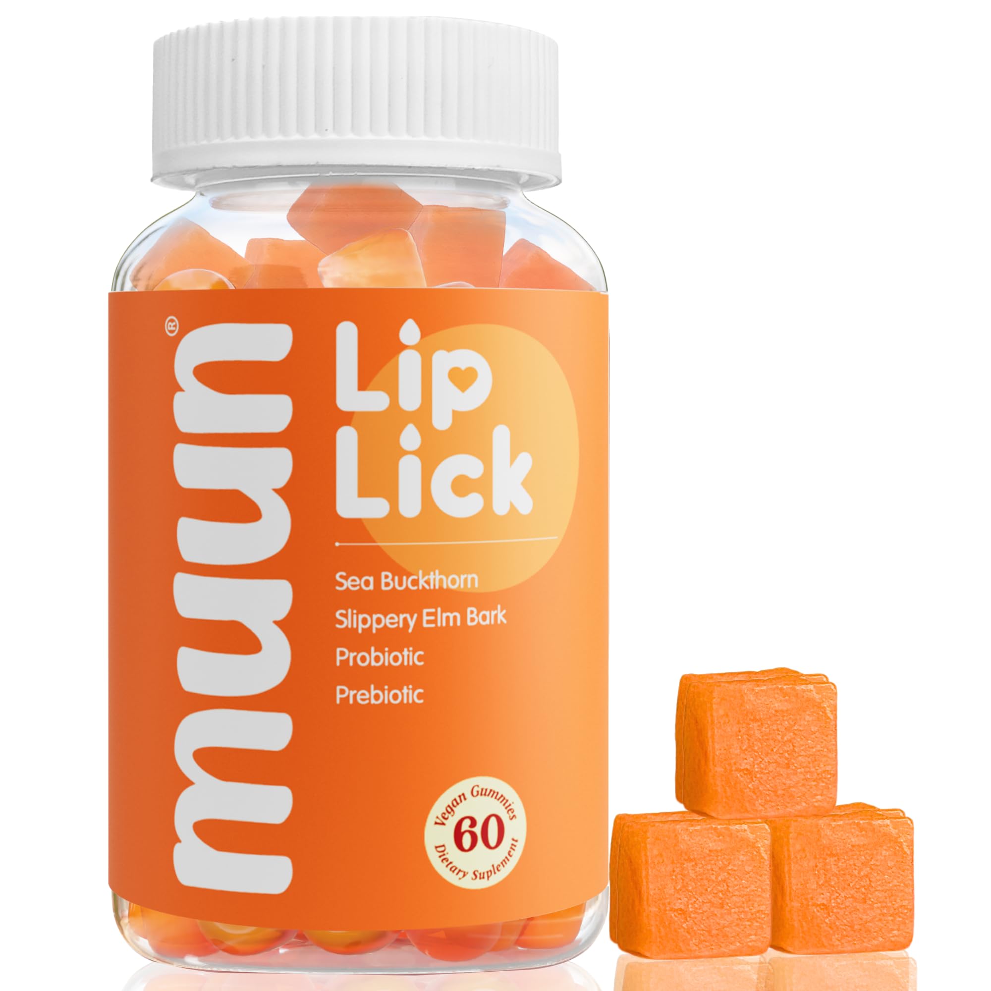 Muun Vaginal Dryness Gummy for Perimenopause Menopause with Slippery Elm Bark, Omega MuunAu supplements