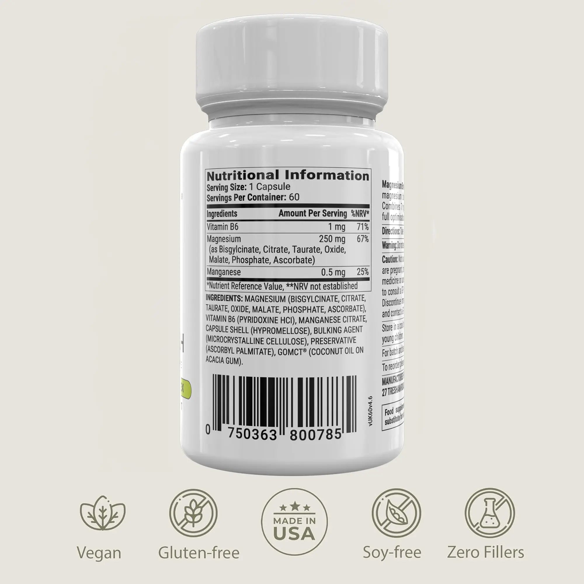 BIOptimizers Magnesium Breakthrough Supplement with 500mg - 7 Forms of Magnesium: Glycinate, Malate, Citrate, and More - Natural Support for Sleep and Cognitive Function -60 Capsules- Calming Vitamins BIOptimizersnz supplements