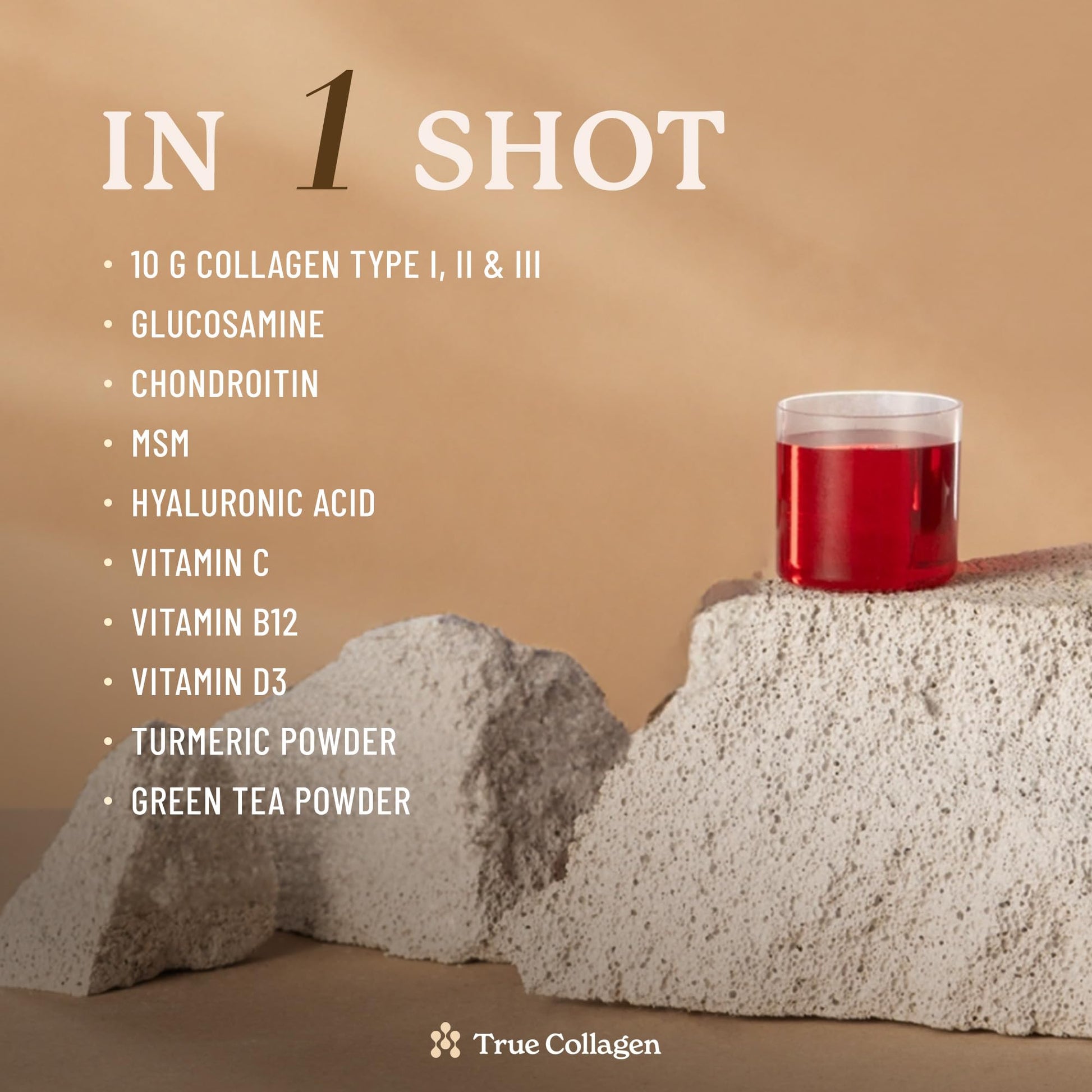True Collagen Joints | 10,000 mg Hydrolyzed Collagen Liquid Supplement - 500 ml, 20 Day Supply | Glucosamine, MSM and Chondroitin for Healthy Joints | Fat-Free, Sugar-Free, 100% Natural Berry Flavor True CollagenAu supplements