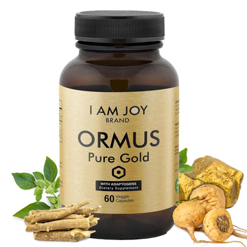 I Am Joy co. Ormus Gold Capsules Monoatomic Elements with Adaptogens Maca and Ashwaganda | May Help Balance Mood, Decalcify Pineal Gland, Repair DNA, Enhance Relaxation - 60 Vegan Capsules I Am Joy co.Au supplements