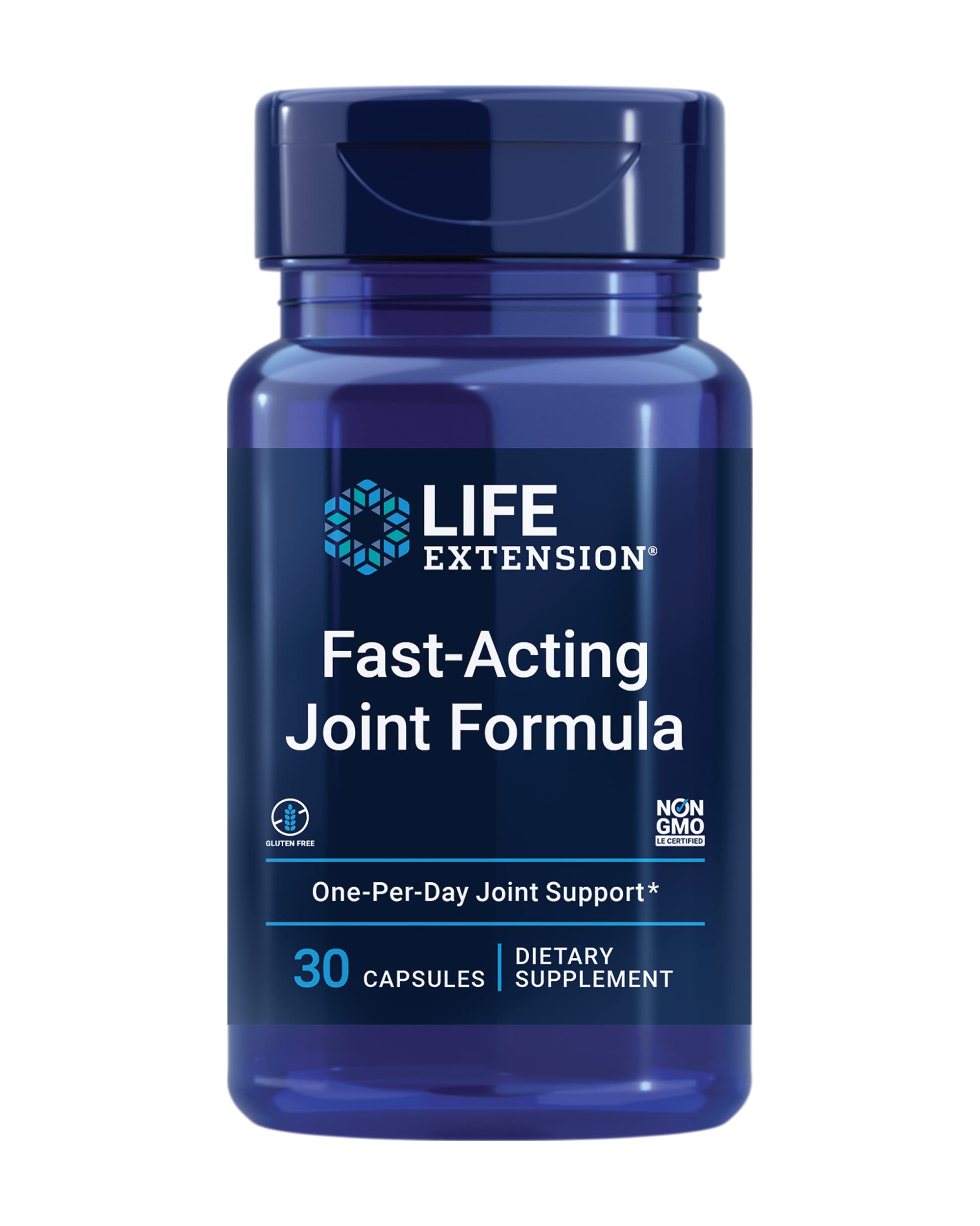 Life Extension Fast-Acting Joint Formula, Keratin, Korean Angelica, hyaluronic Acid, Joint discomfort Relief, Non-GMO, Gluten-Free, 30 Capsules Life ExtensionAu supplements