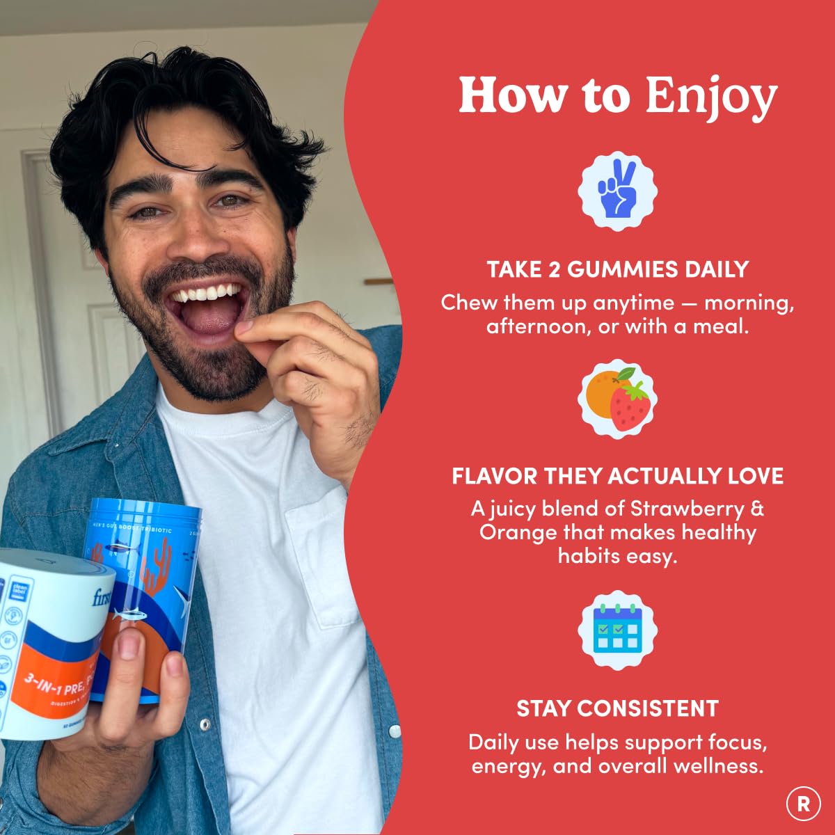 FIRST DAY 3 in 1 Probiotics for Men - Prebiotic, Probiotic & Postbiotic Supplement – Mens Probiotic for Digestive Health, Oral Health, Immune Function, Energy, Gut Health for Men – 30-Day Supply FIRST DAYAu supplements