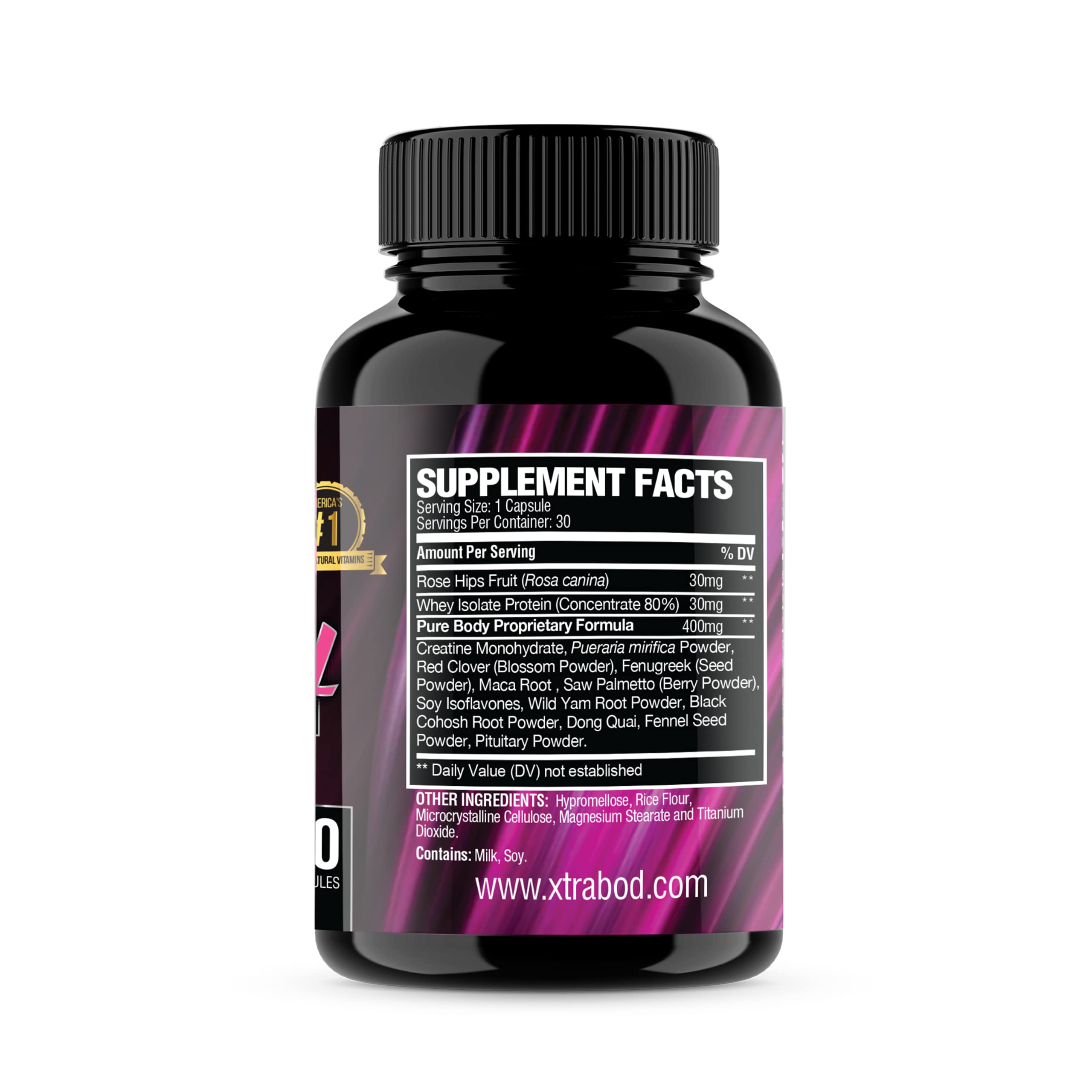 XtraBody Butt Enhancement and Breast Enlargement Supplement - Estrogen Enhancer - Increases Butt & Breast Size, Reduces Menstrual Symptoms & Provides an Extra Boost of Energy (1 Bottle=30 Capsules) Xtra BodyAu supplements