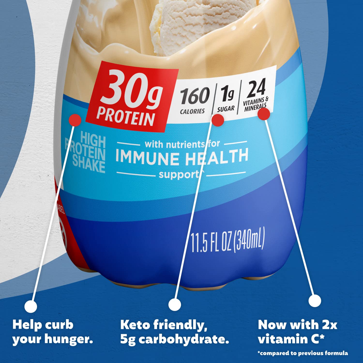 Premier Protein Shake Bottle, Vanilla, Liquid, Powder, keto, 30g Protein, 1g Sugar Premier ProteinUS supplements