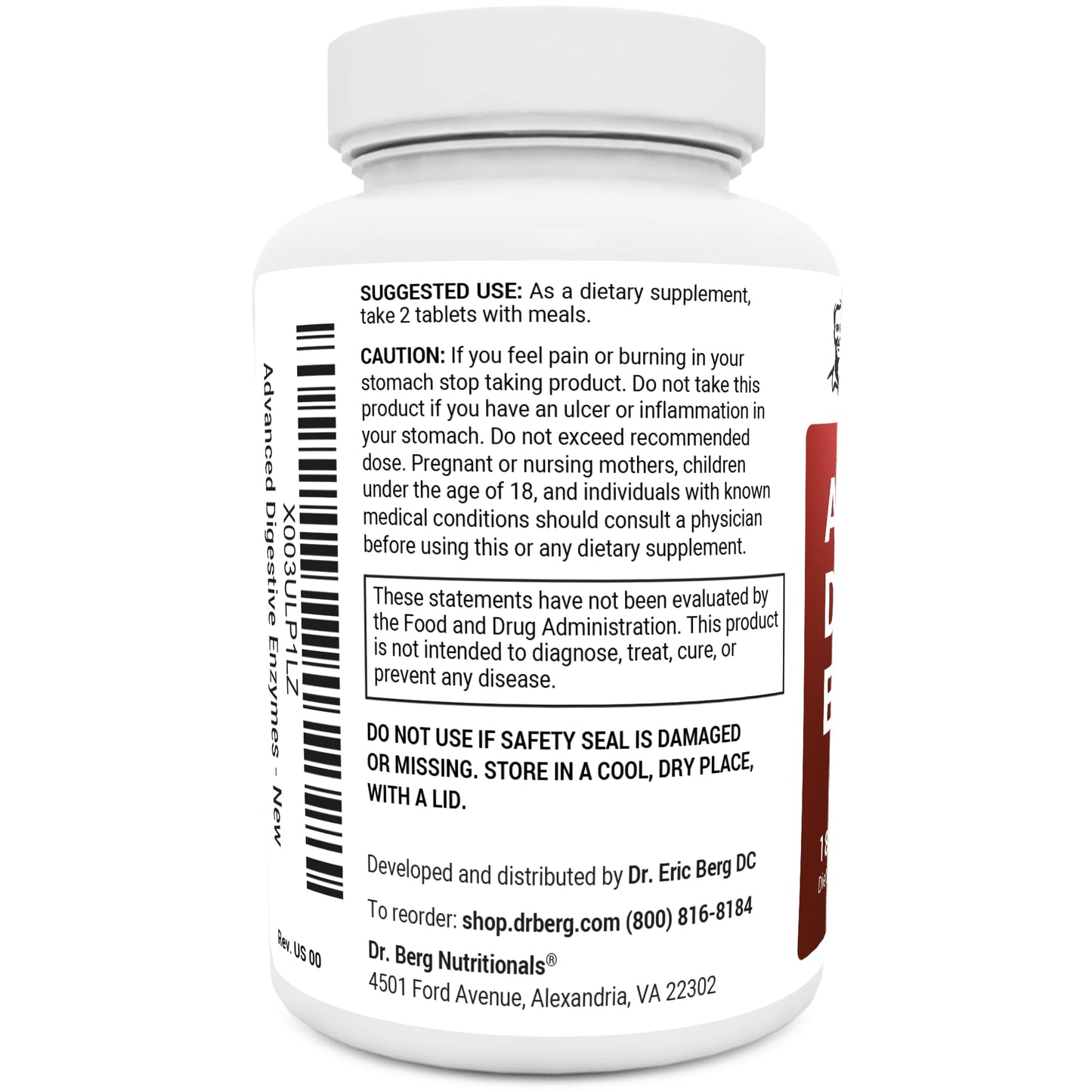 Dr. Berg Advanced Digestive Formula with Apple Cider Vinegar - Includes Digestive Health Dr. Berg NutritionalsUS supplements