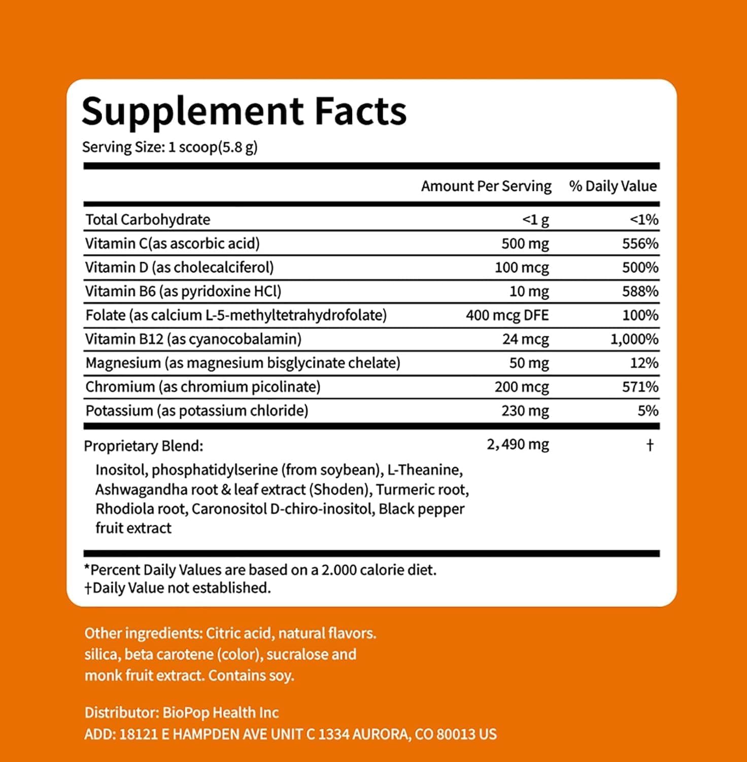 Cortisol Drink Powder - Natural Cortisol Supplements for Ashwagandha, L-Theanine, Turmeric Root, Black Pepper Extract, Relaxation, Focus, Mental Clarity oviaapoAu supplements