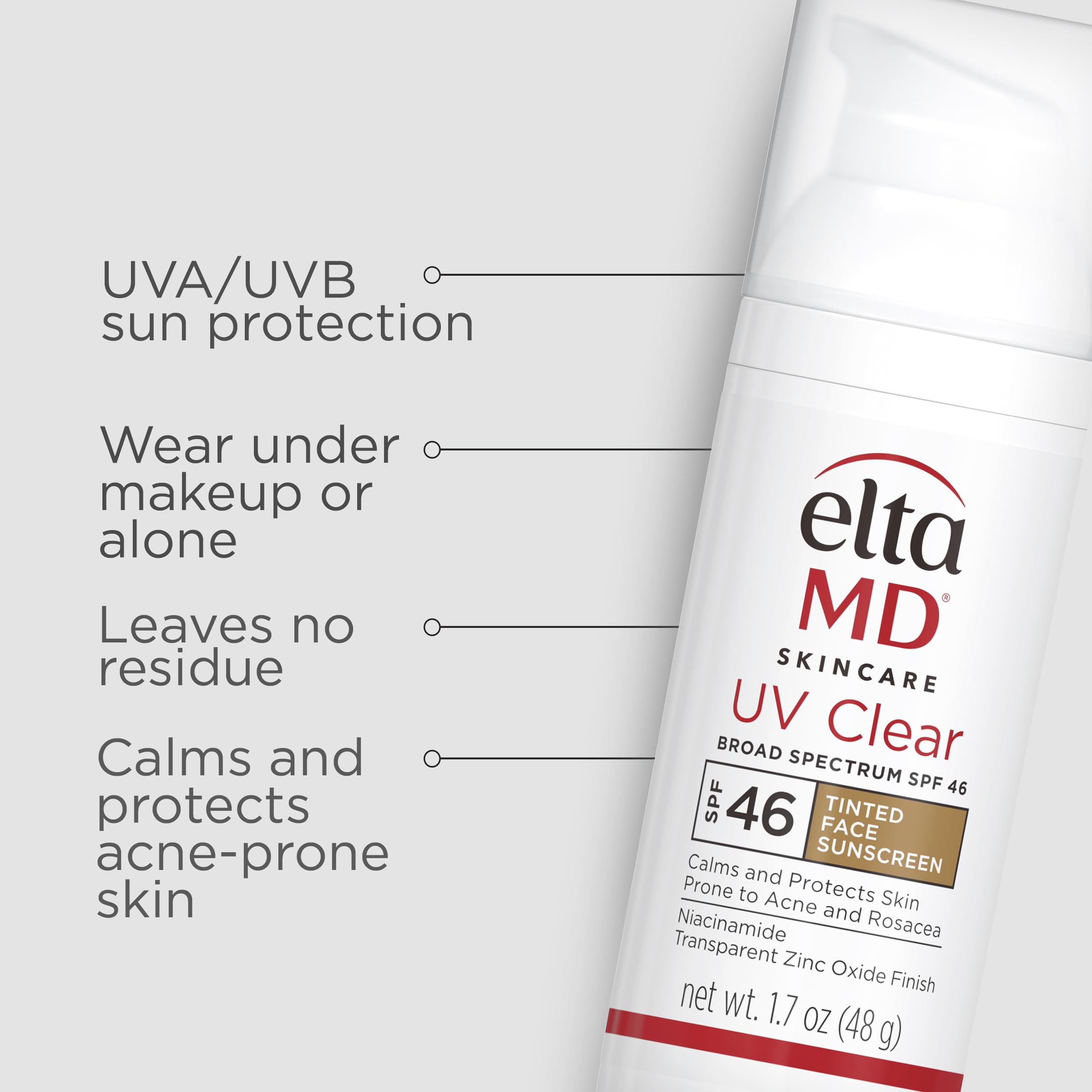 EltaMD UV Clear Tinted Sunscreen for Face, SPF 46 with Zinc Oxide, Oil-Free, Dermatologist Recommended, For Acne-Prone Sensitive Skin, 1.7 oz EltaMDAu supplements