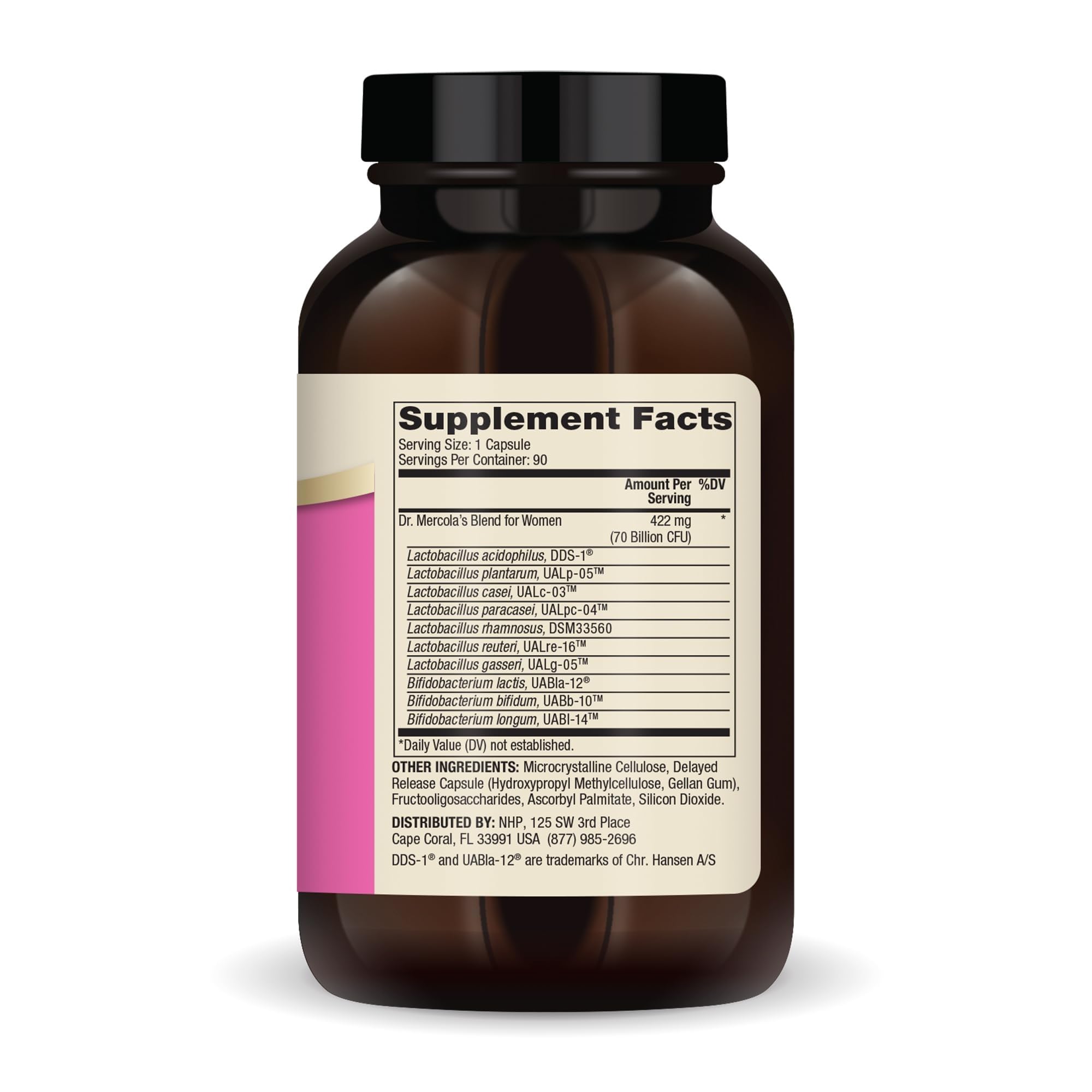 Dr. Mercola Complete Probiotics for Women - Supports Gut, Vaginal & Immune Health - Contains Lactobacillus Strains - Non-GMO, Gluten-Free & Soy-Free - 90 Capsules (90 Servings) Dr. MercolaAu supplements