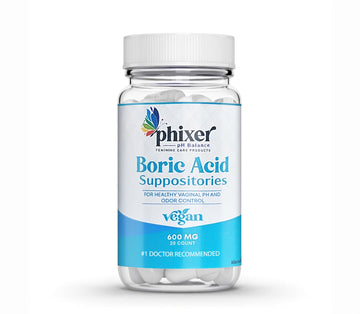 Phixer pH Balance - Vaginal Boric Acid Suppositories for Women - 20 Suppositories 600MG Each for Chronic Yeast Infections and Vaginal Odor - Vaginal Use Only - Made in USA Phixer pH BalanceUS supplements