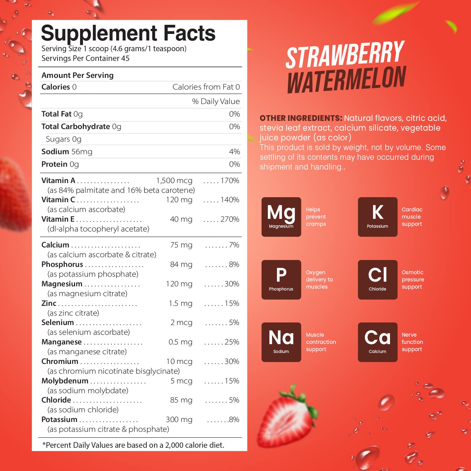 Electrolyte Powder - Refreshing Workout Recovery Electrolytes, Sugar Free, Gluten Free Pride Naturals, IncUS supplements