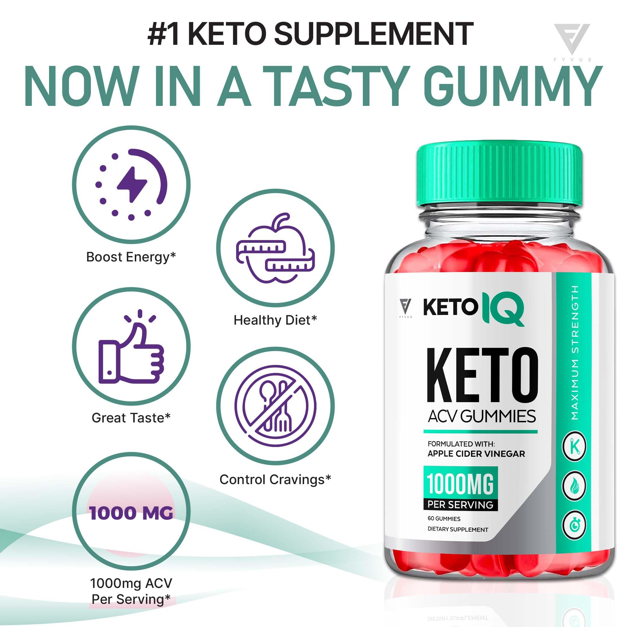 (3 Pack) Keto IQ KetoIQ Keto ACV Gummies, Keto IQ ACV Gummies Advanced Weight Loss FyvusUS supplements