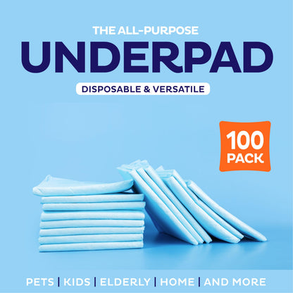 Chucks Pads Disposable [100-Pack] Underpads 17"x 24" Incontinence Chux Stack ManUS supplements