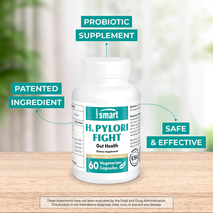 Supersmart - H. Pylori Fight Advanced Formula (Mastic Gum, Probiotics & Prebiotic) SupersmartUS supplements