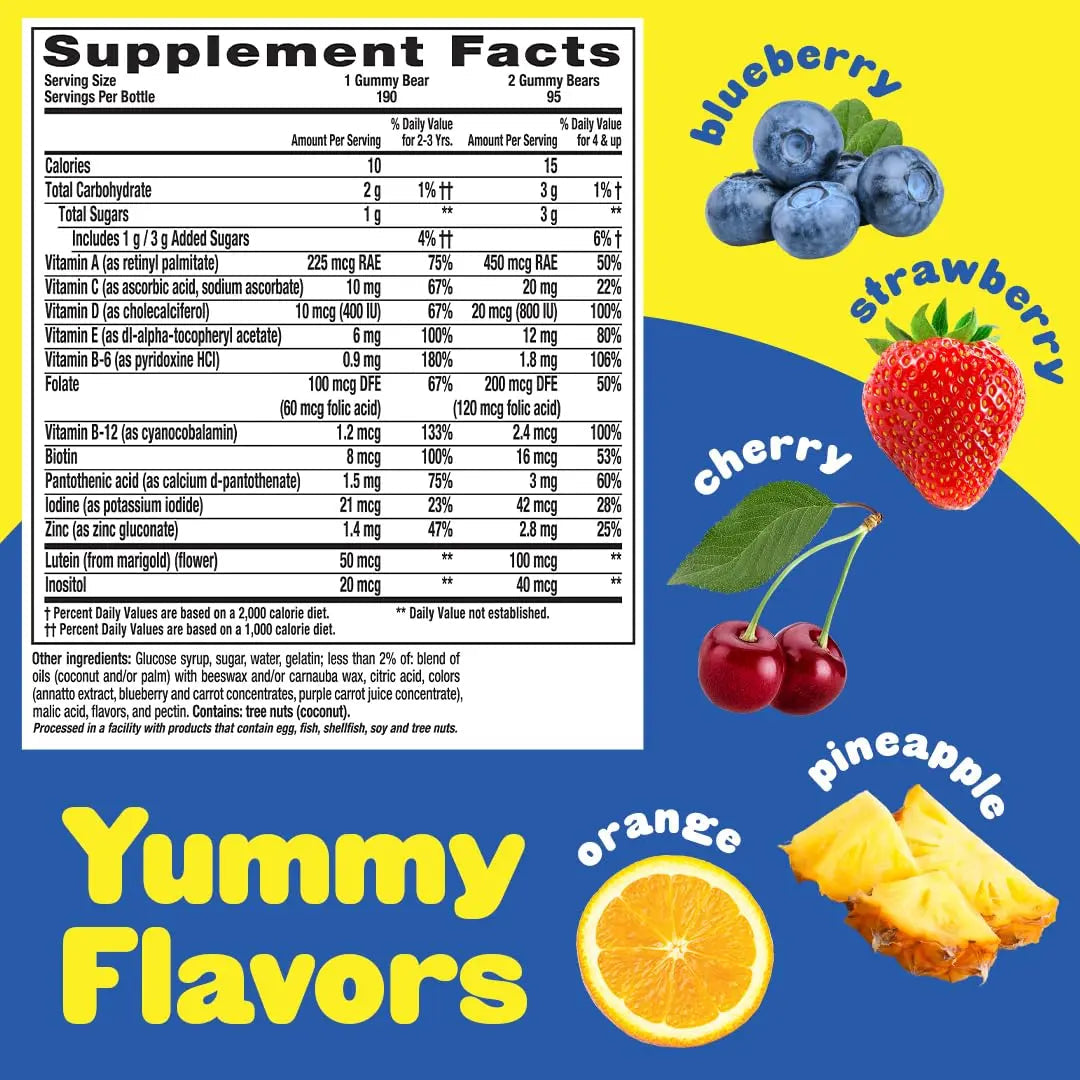 Vitafusion Fiber Well Fit Gummies, 90 Count and L’il Critters Gummy Vites Daily Gummy Multivitamin for Kids, 190 Gummies VitafusionAu supplements