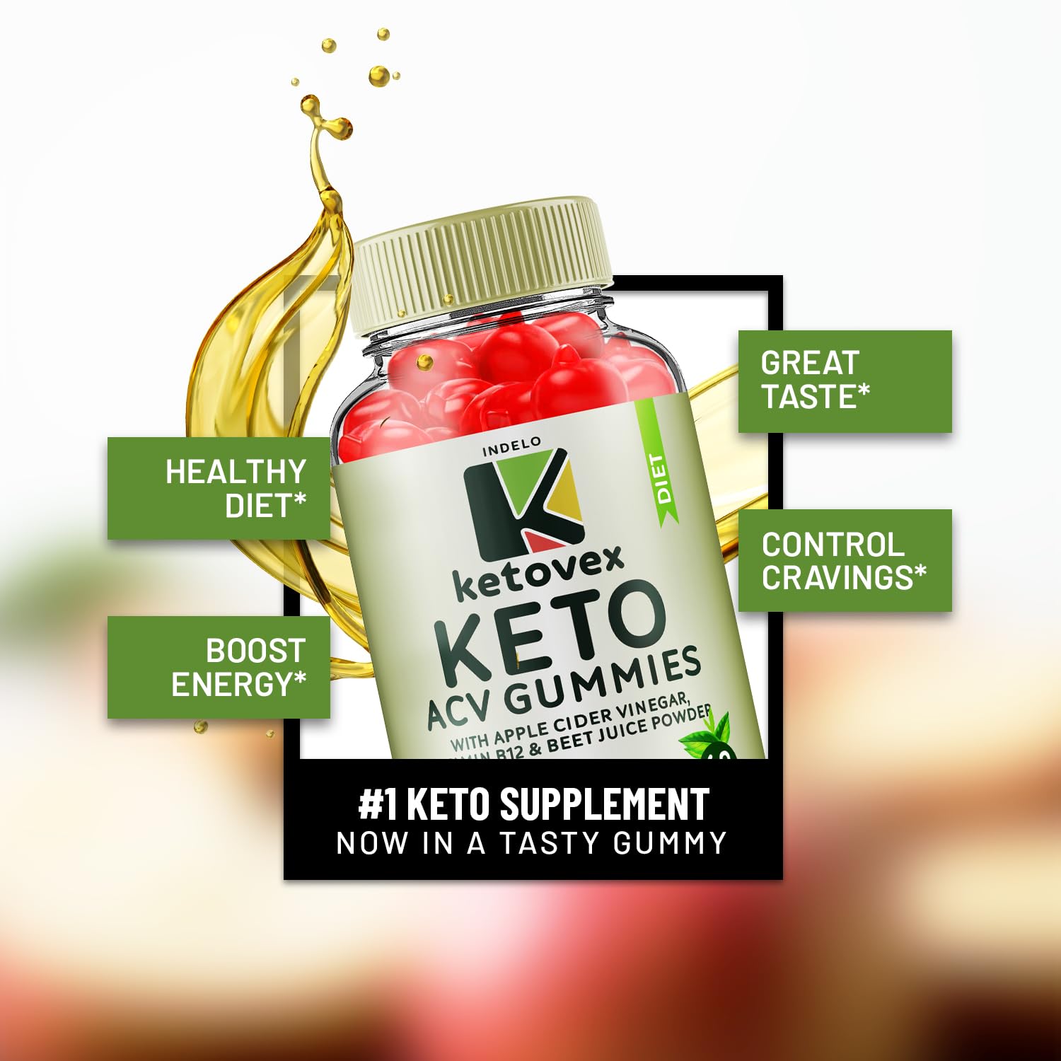 (3 Pack) Ketovex Keto BHB Gummies Advanced Formula, Ketovex BHB ACV Gummies IndeloUS supplements