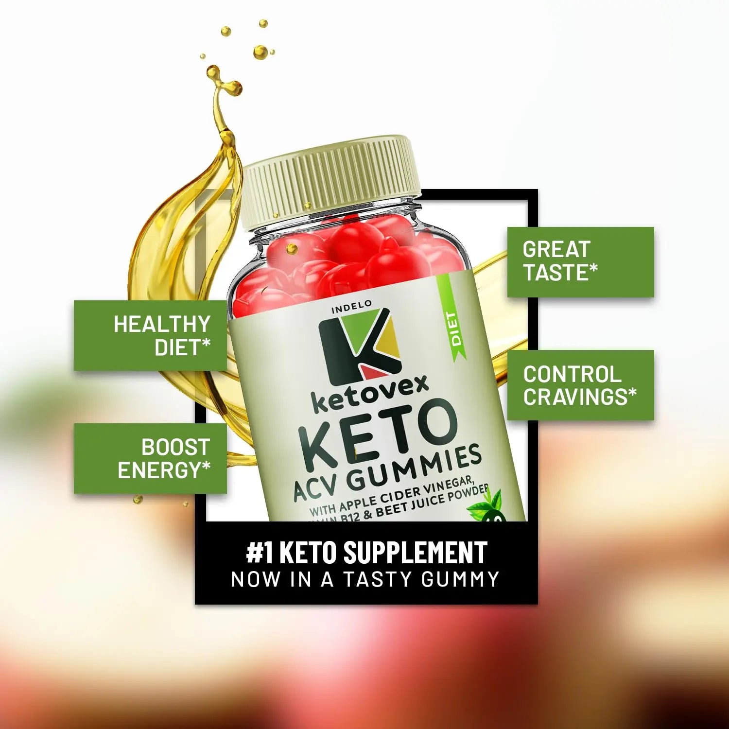 (3 Pack) Ketovex Keto BHB Gummies Advanced Formula, Ketovex BHB Weight Management ACV Gummies Reviews, Ketovex ACV Keto Vex BHB Gummy Gomitas Ketosis, Ketovex Gummies, B12 (180 Gummies) Indelonz supplements