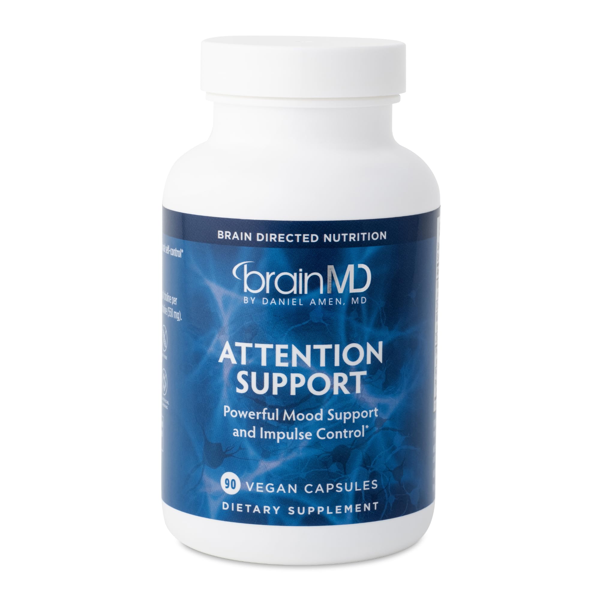 BRAINMD Dr Amen Attention Support - 90 Capsules - Promotes Mental Focus & Impulse Control - Gluten Free - 30 Servings BRAINMDAu supplements