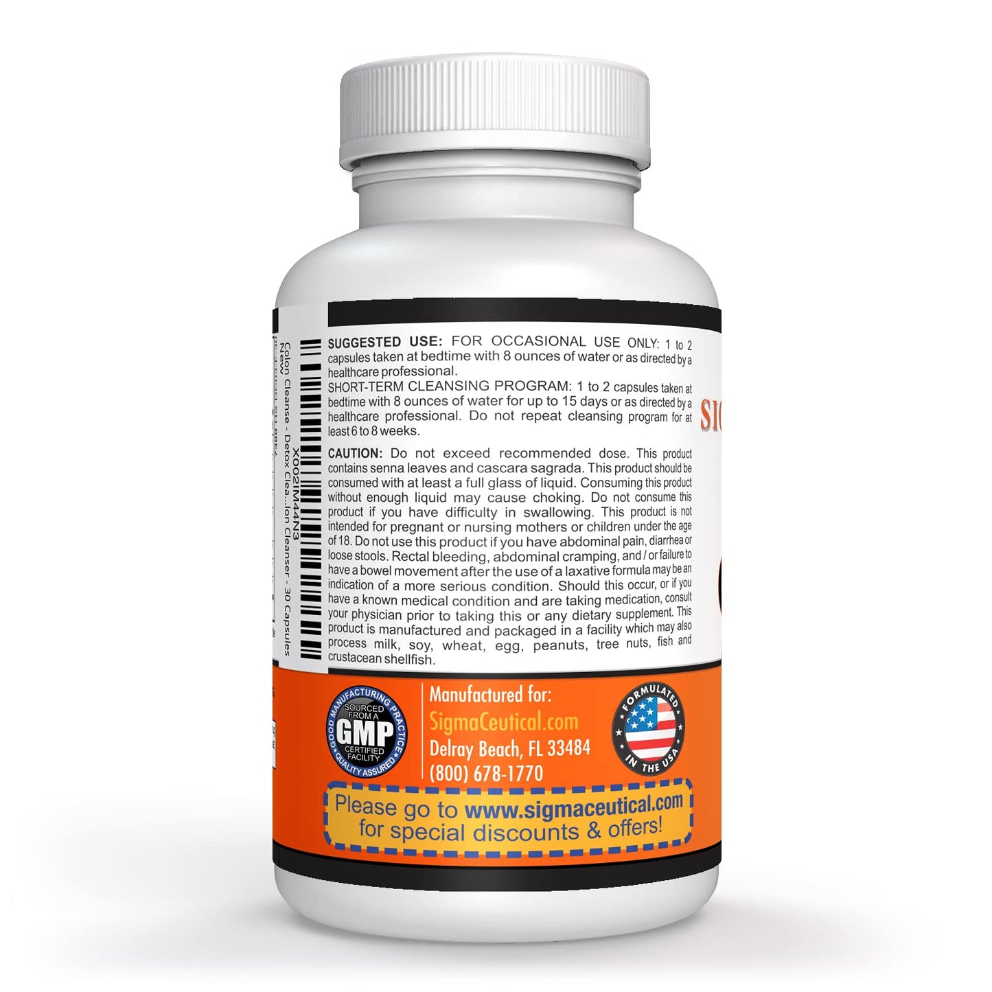 Sigmaceutical 1 Day Colon Cleanse - Detox Cleanse - Bowel Cleanse & Laxative - Bowel Detox SigmaceuticalUS supplements