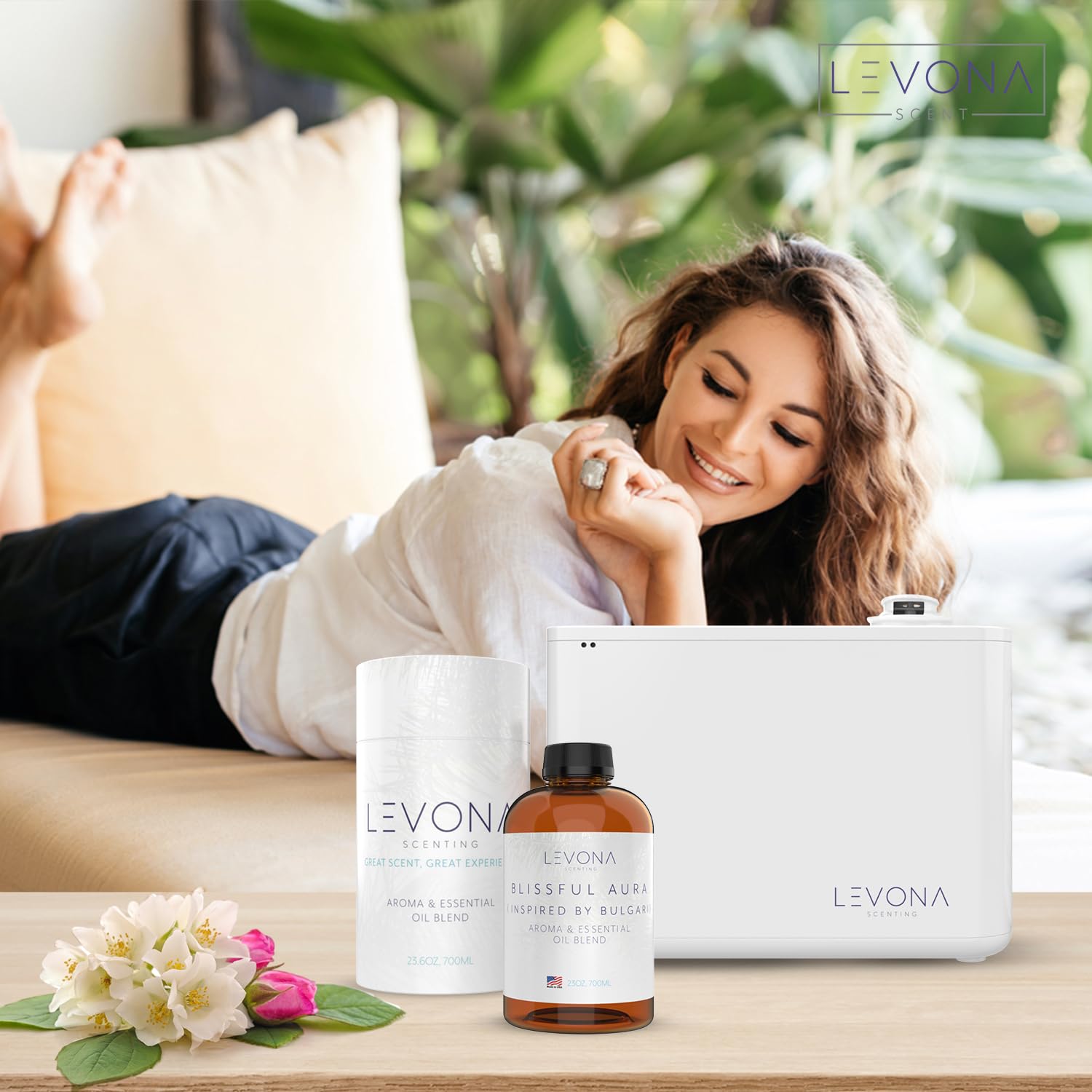 Levona Scent Essential Oils for Diffuser: Blissful Aura with Notes of Amber, Musk & Jasmine LEVONA SCENTAu supplements